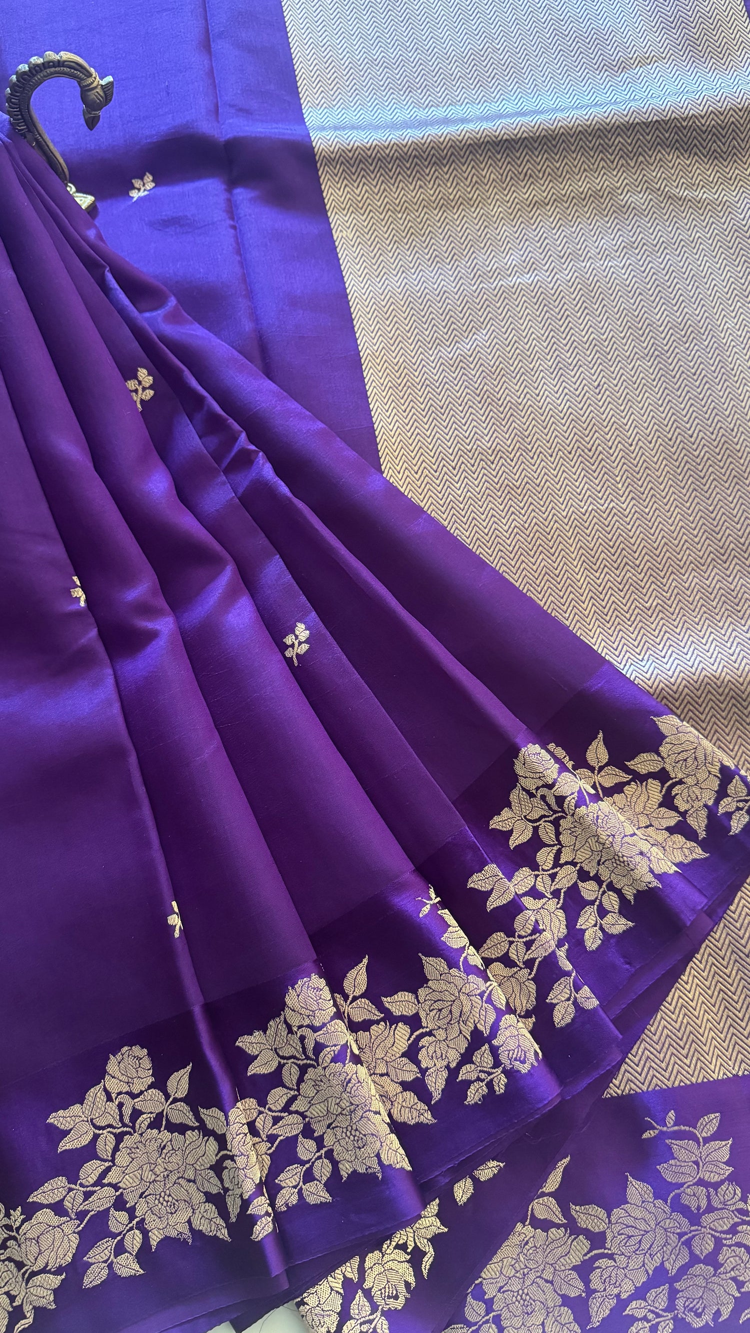 PURE BANARASI SILK PSGM448-PURPLE