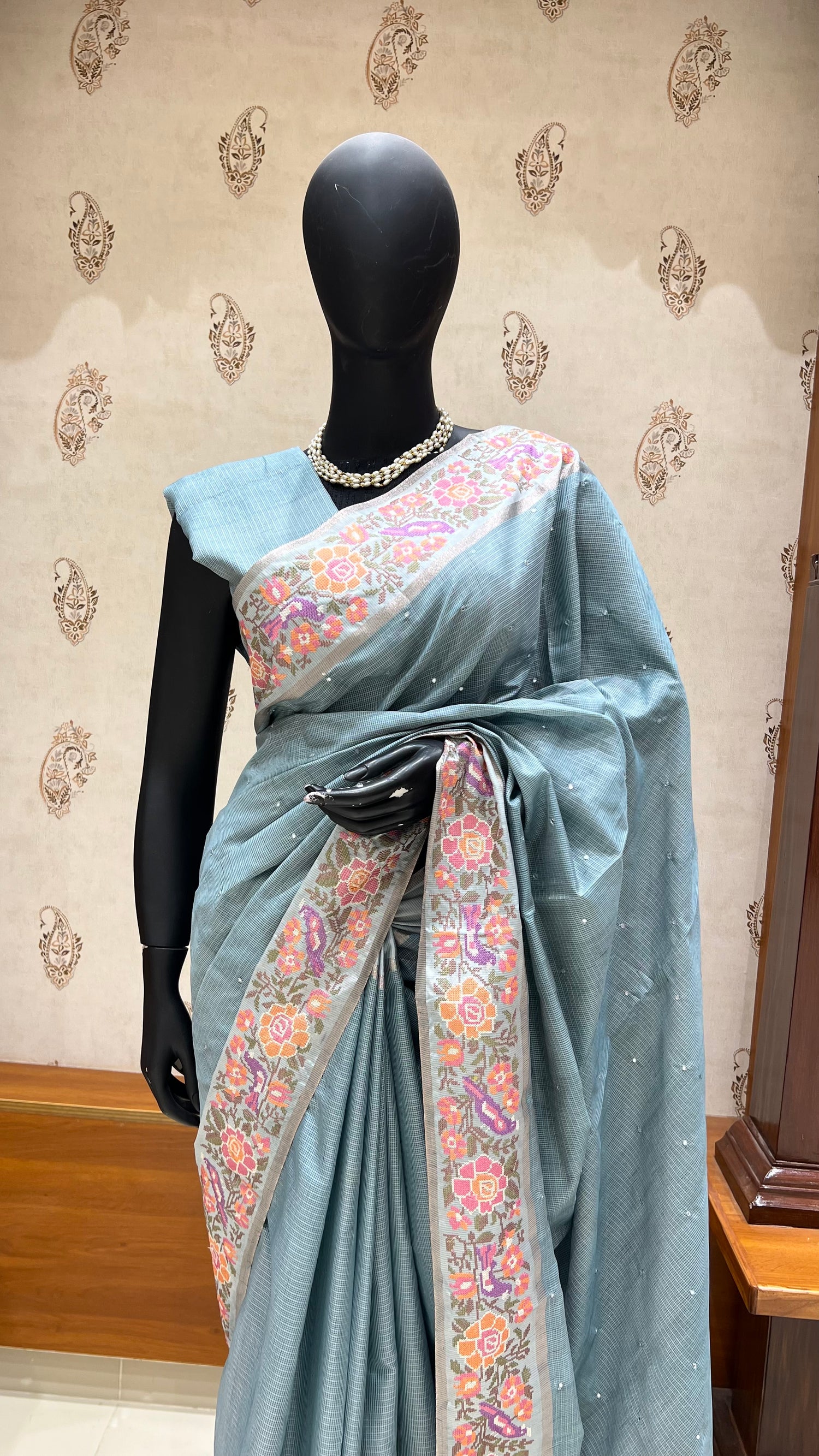 KORA SILK SAREE SUV5430-SKYBLUE