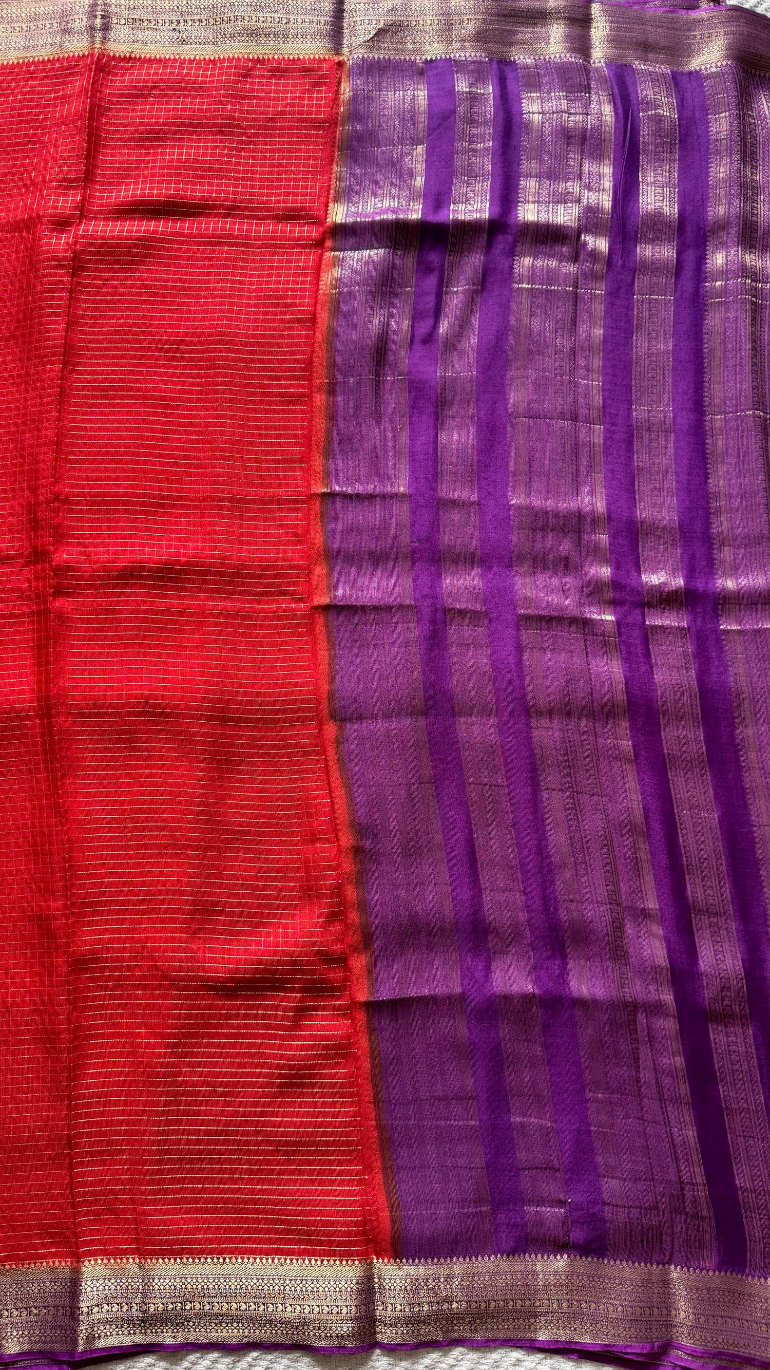 CREPE SILK SAREE SUV5477-RED