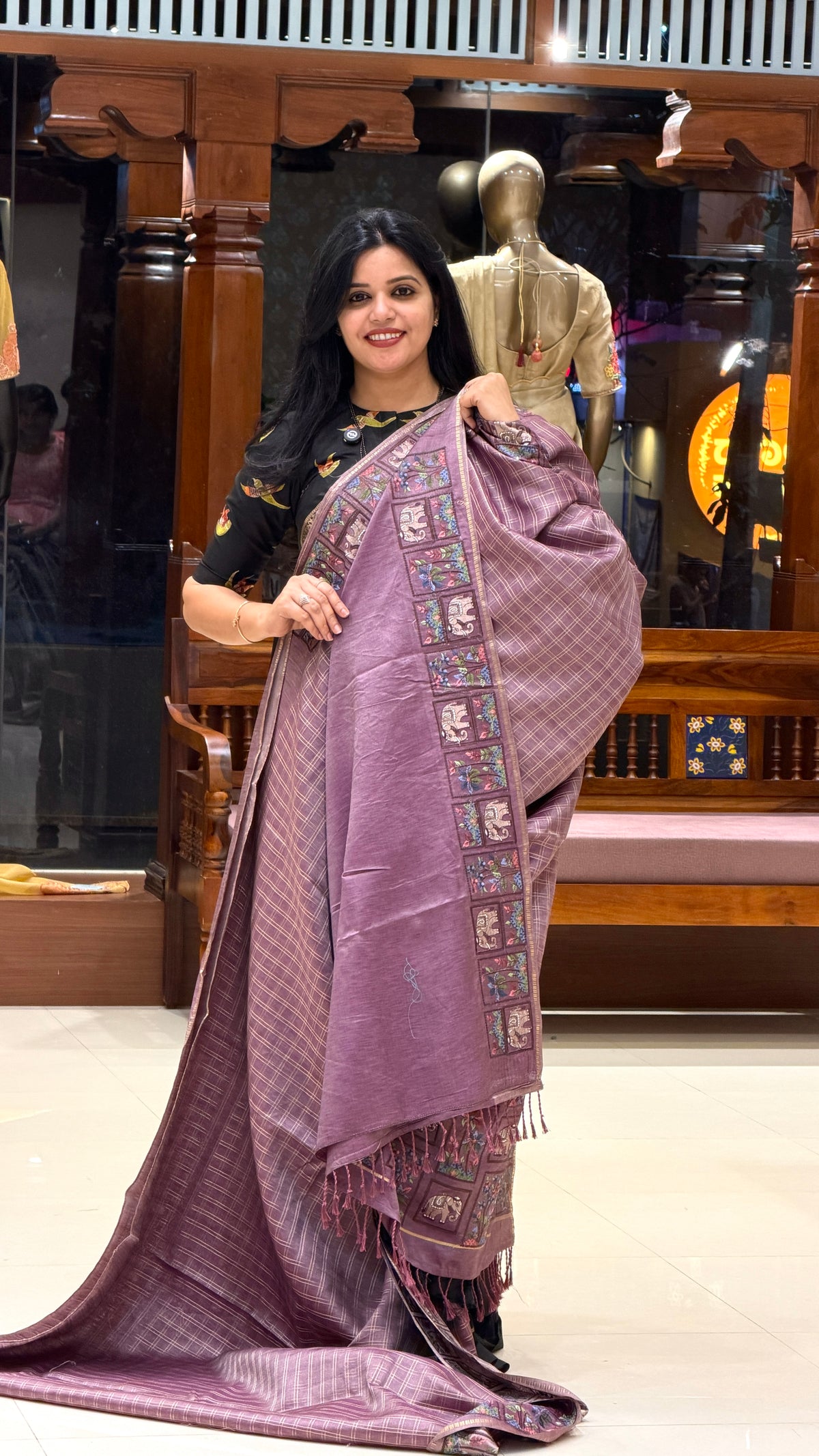 TUSSER SILK SUV4737-LAVENDER