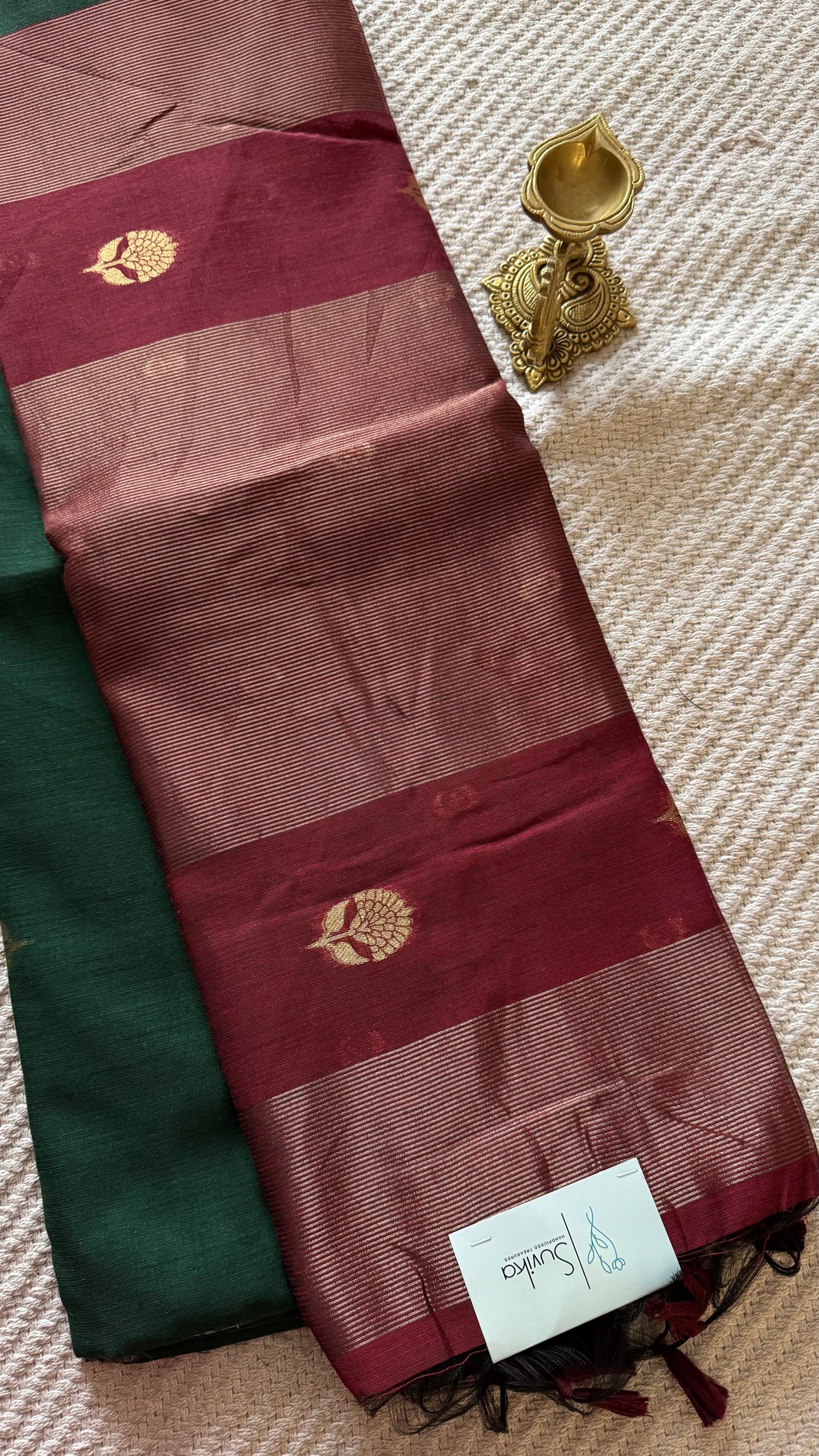 TUSSER SILK SAREE SUV5471-MAROON
