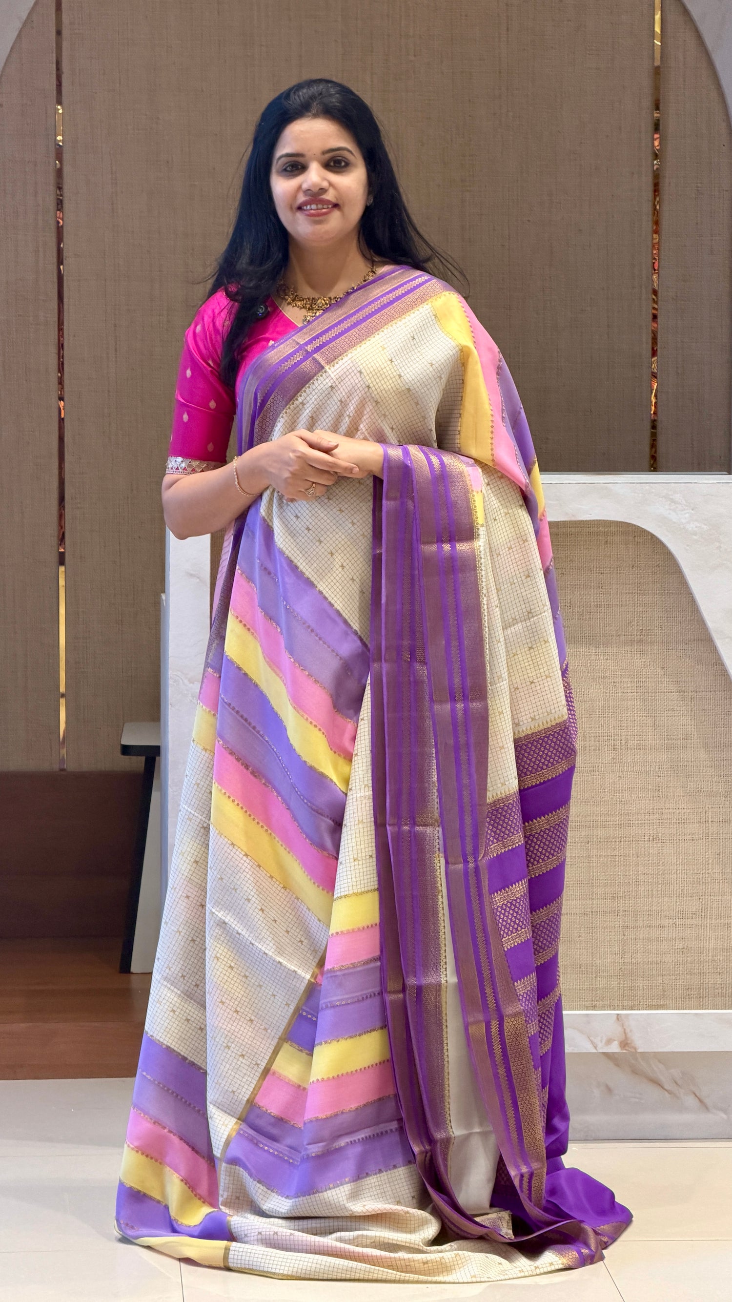 PSUV281-LAVENDER -Pure Mysore silk