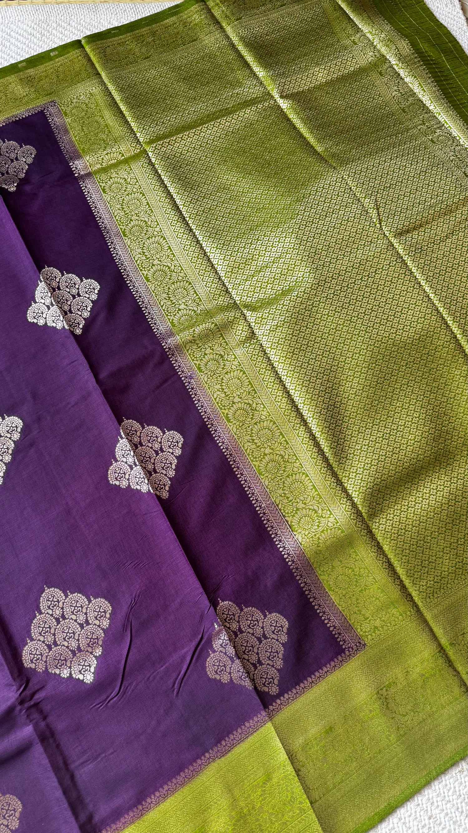 SUV4378-PURPLE WITH PARROTGREEN
