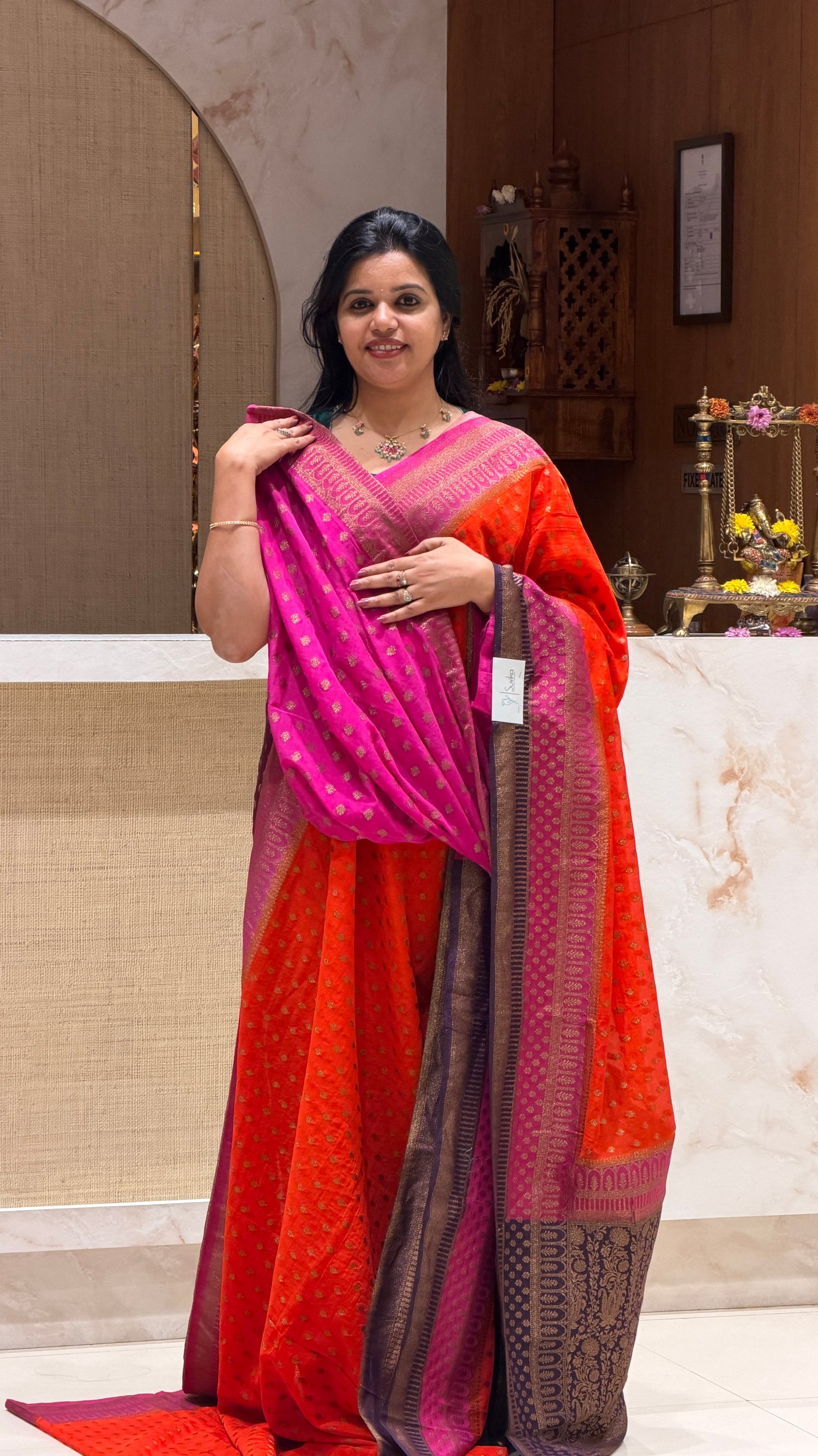 SUV4003-ORANGE WITH PINK