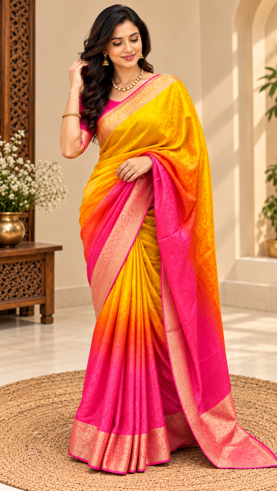 SUV4410-PINK WITH YELLOW