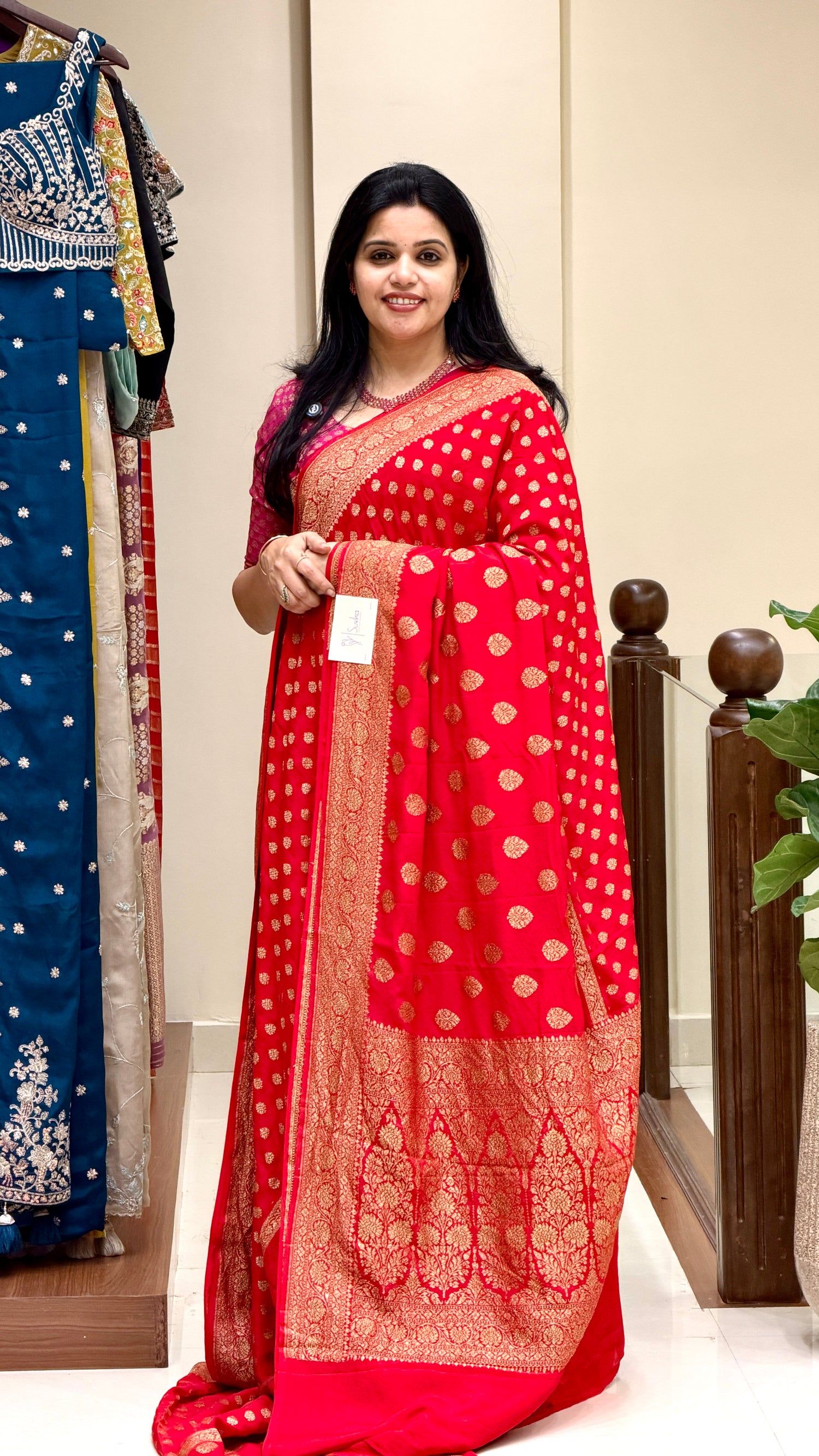 PURE BANARASI CREPE PSJV272-RED