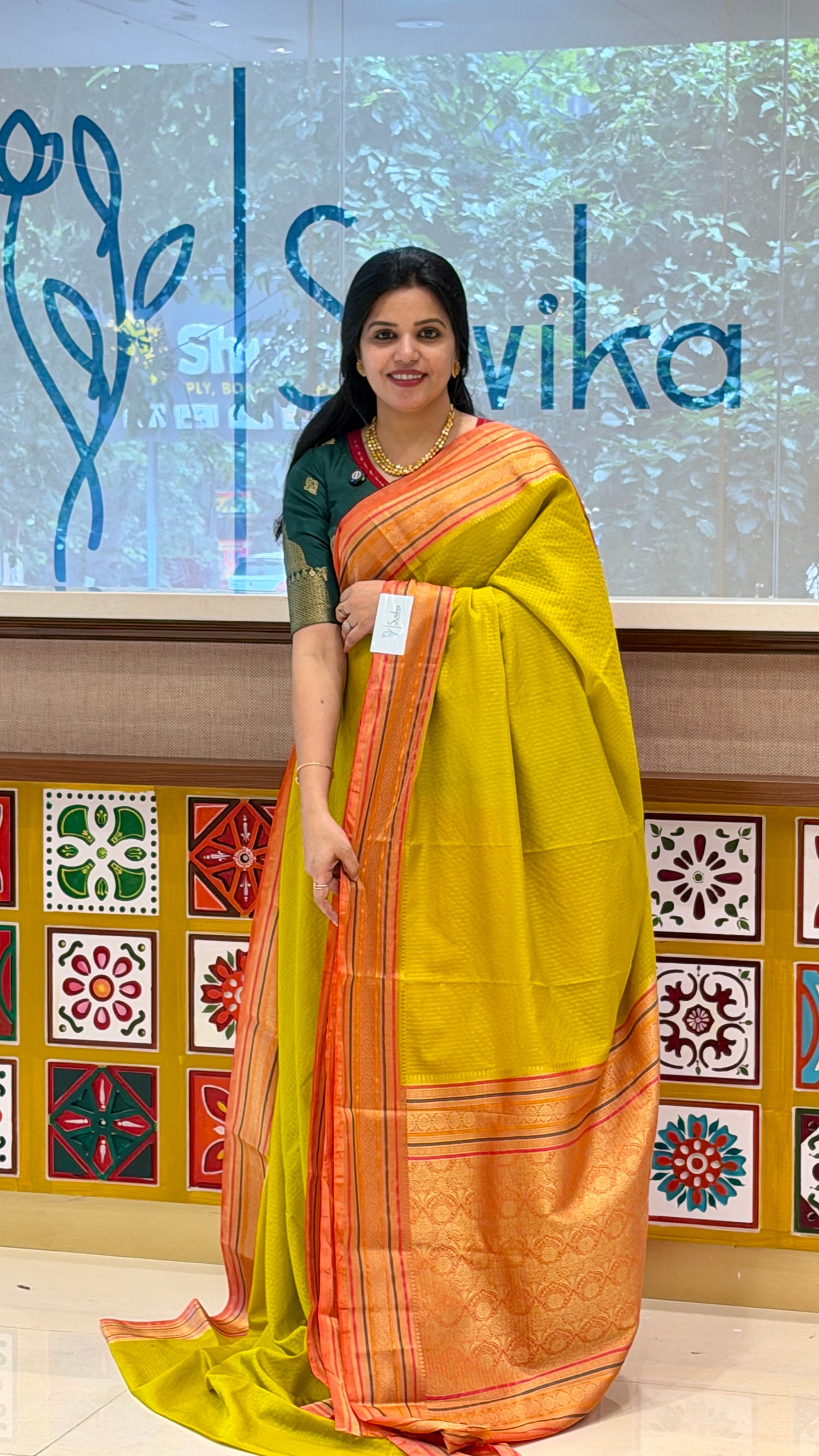 MYSORE CREPE SUV5605-MINTGREEN WITH PINK