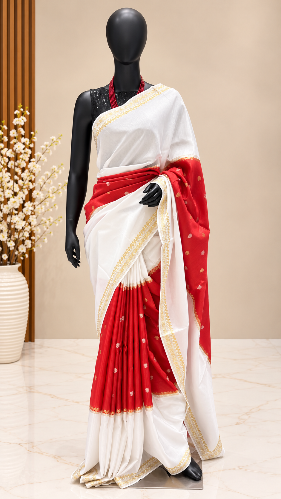 SUV3390-WHITE WITH RED
