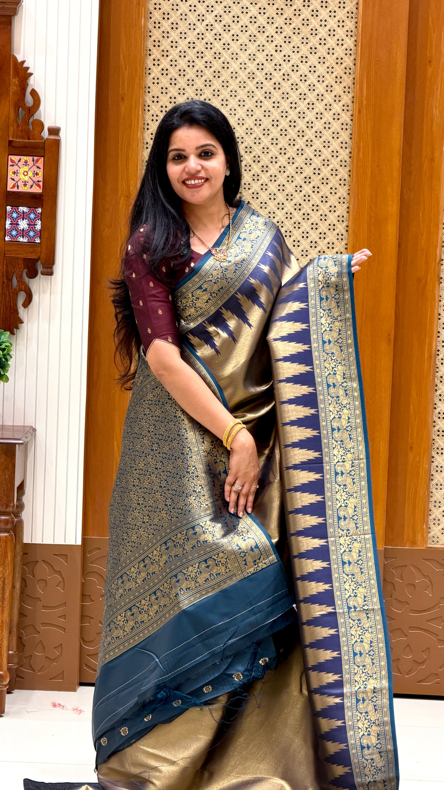 KANCHI TISSUE SOFT SILK SUV5620-BLUE
