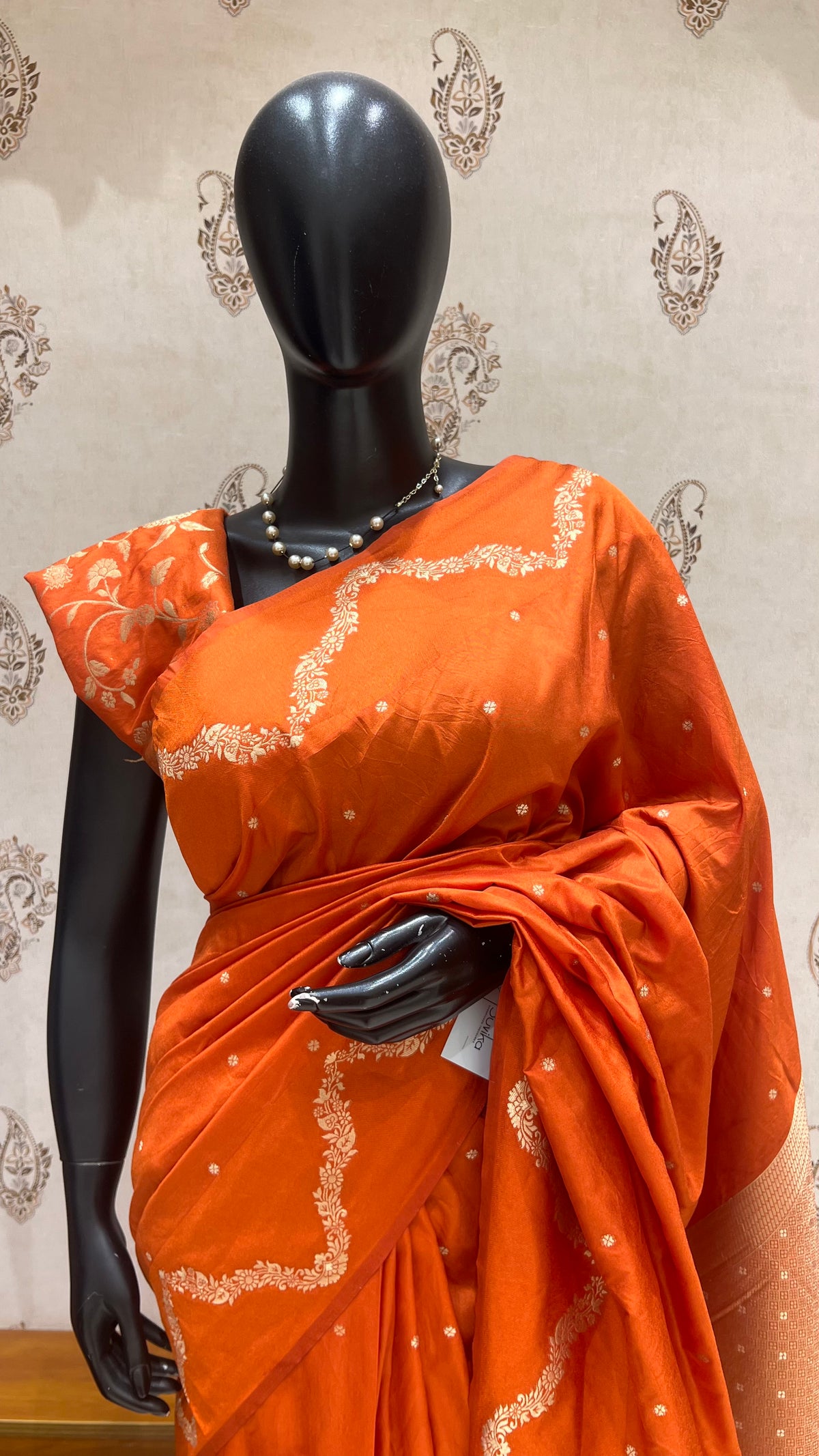 Crepe silk saree SUV5836-RUST
