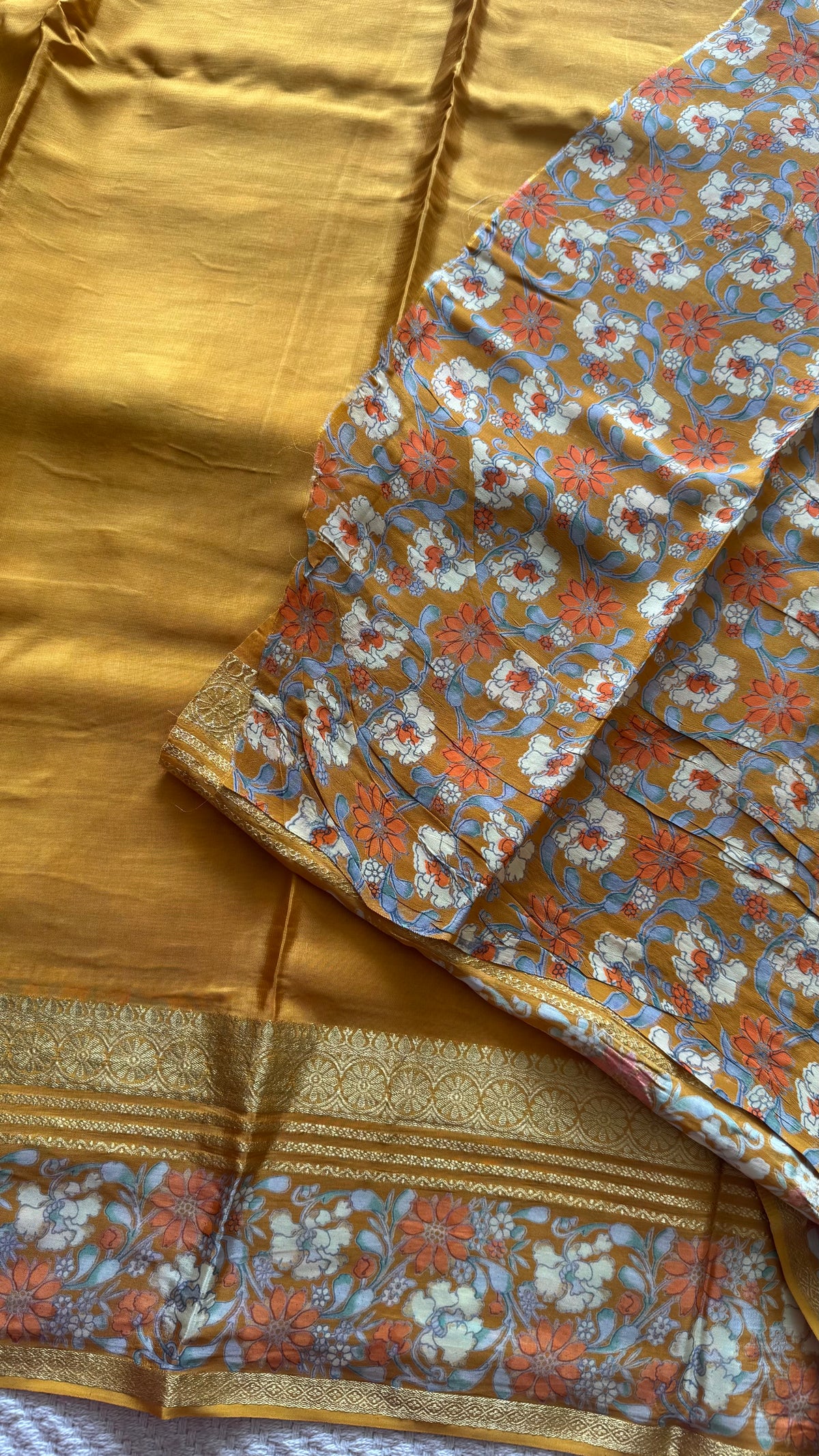 CRAPE SILK SUV3926-MUSTARD