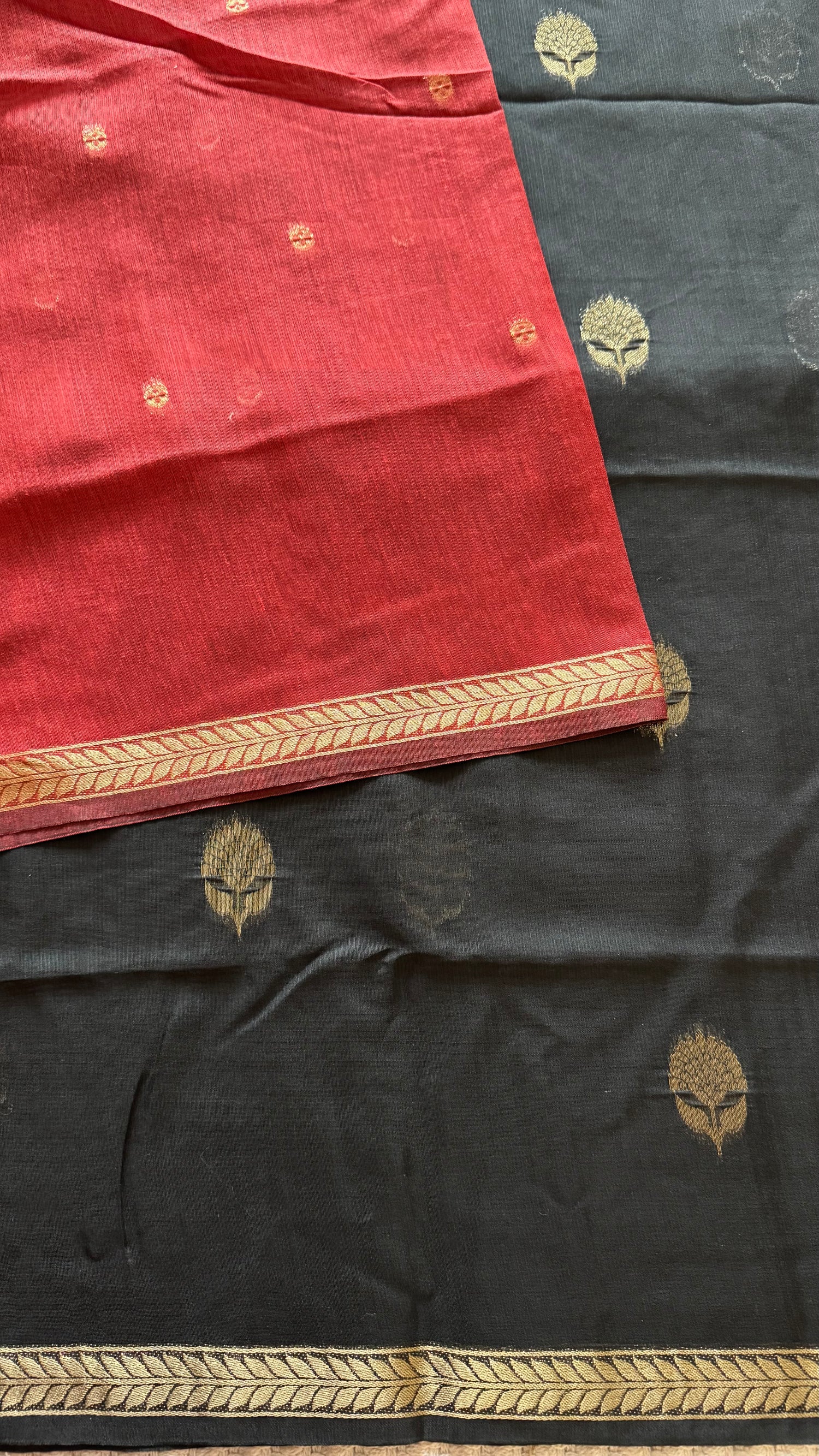 TUSSER SILK SAREE SUV5471-RED