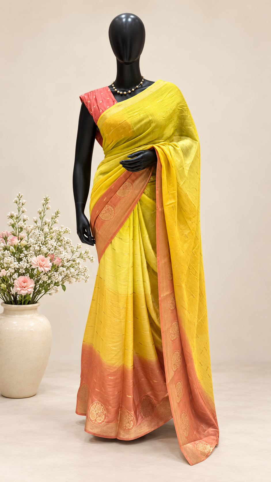 GEORGETTE SAREE SUV5939-RUST