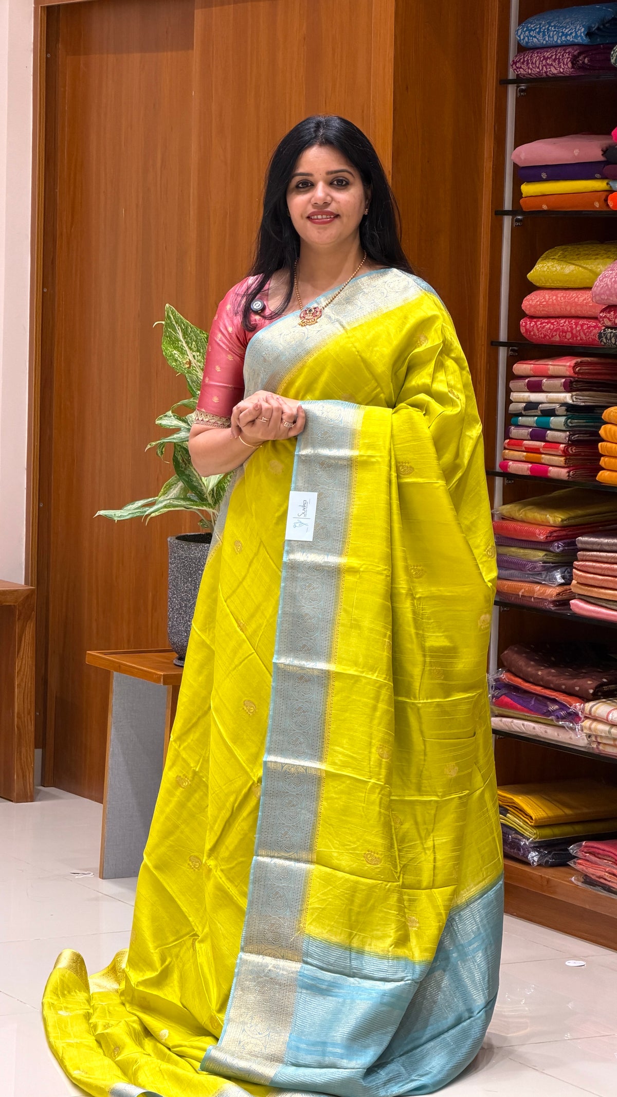 CREPE KANCHI SILK SUV5669-MINTGREEN WITH SEAGREEN