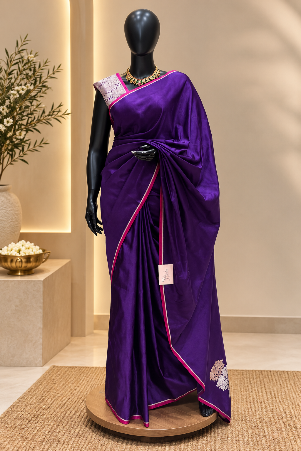 PURE SATIN SILK PSJV353-PURPLE