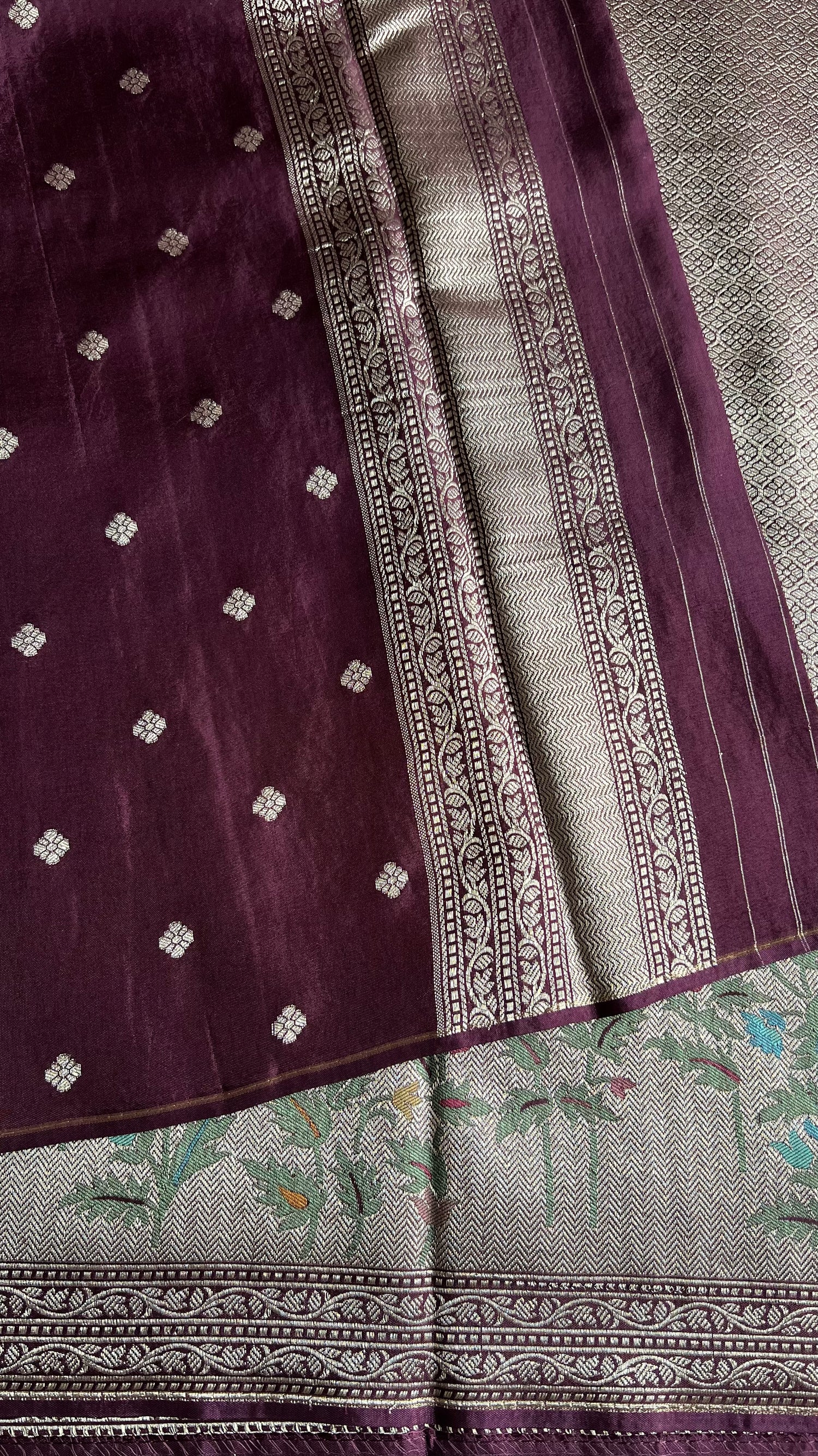 BROCADE TISSUE SAREE SUV5457-COFFEBROWN