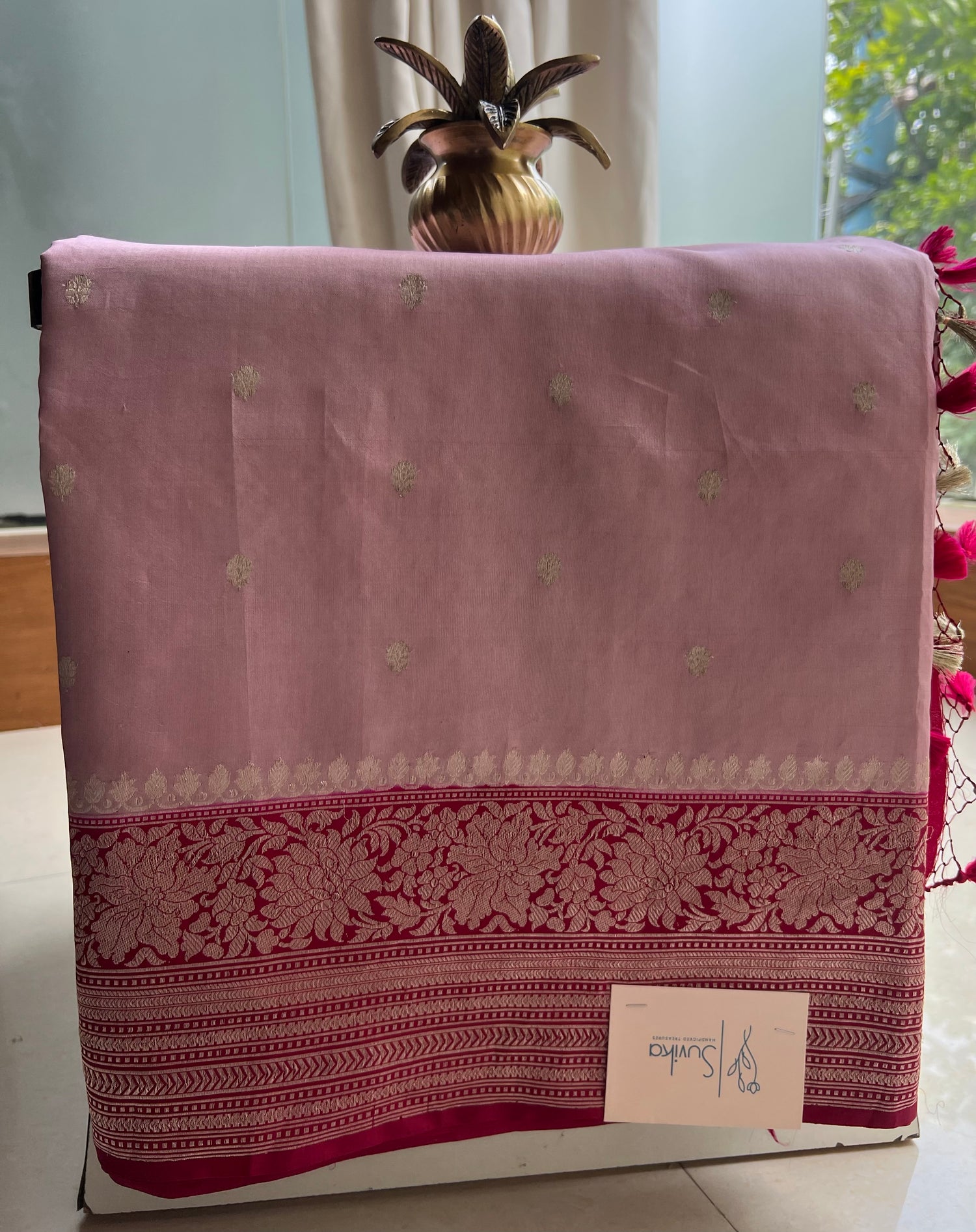 PURE BANARASI  SILK PSGM452-ONIONPINK