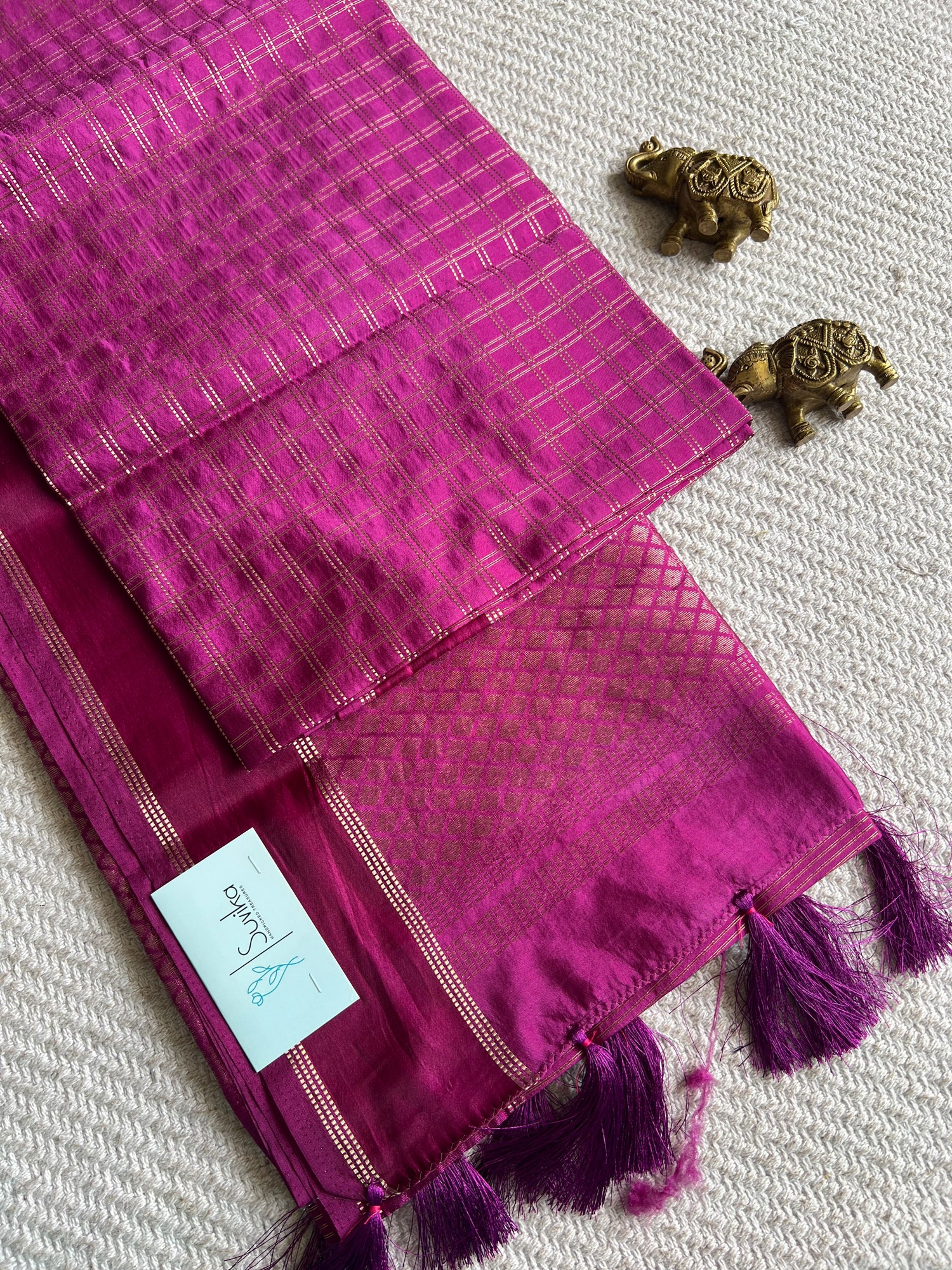 TUSSER SAREE SUV5483-MAGENTA