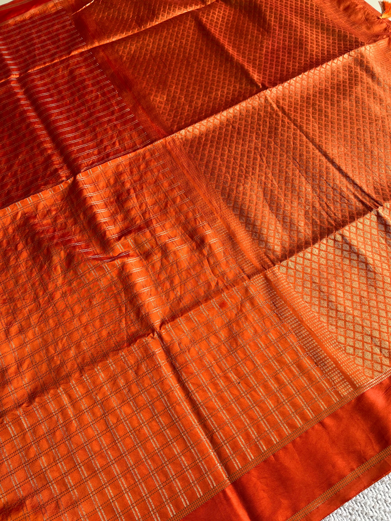 TUSSER SAREE SUV5483-ORANGE
