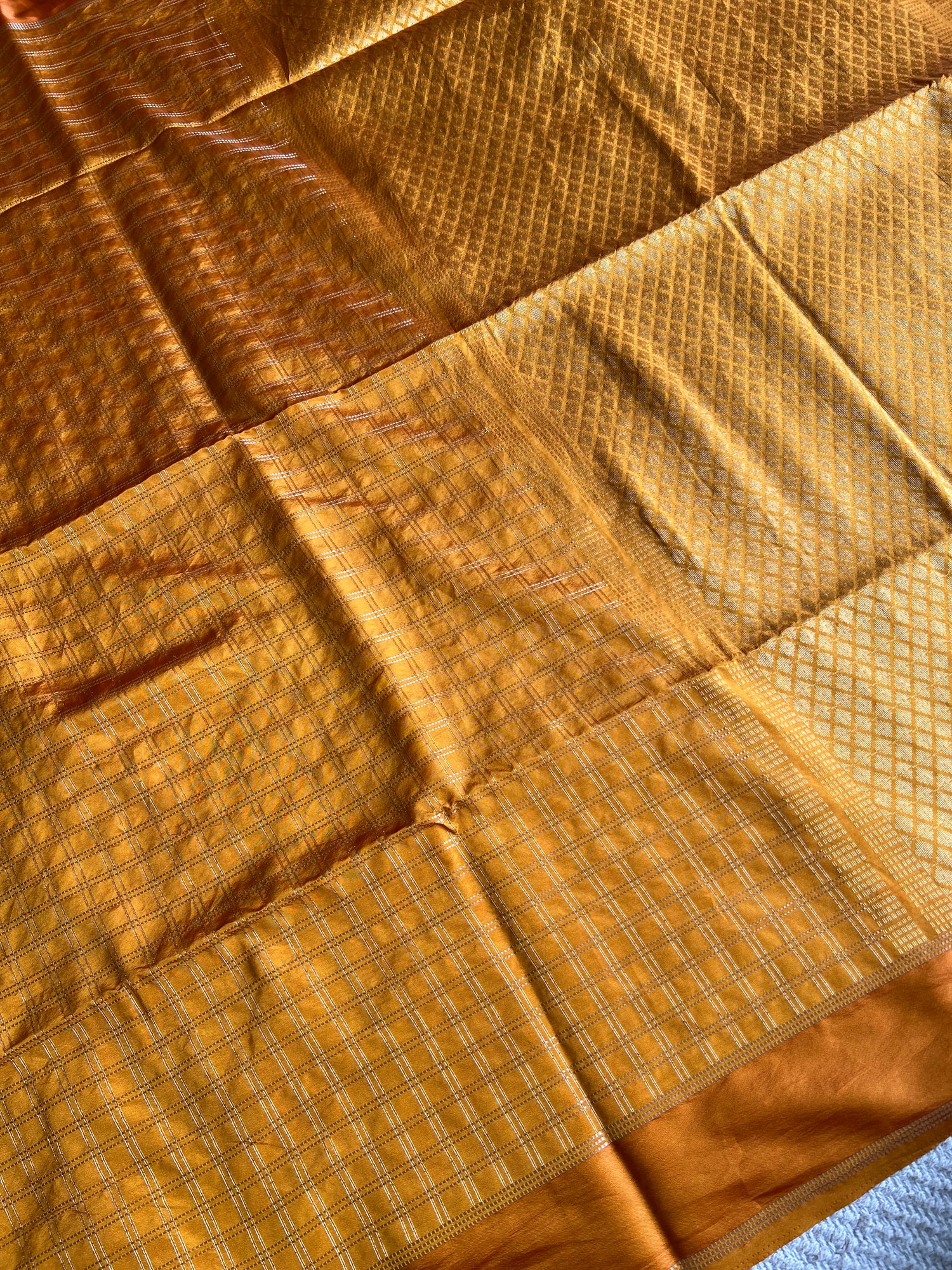 TUSSER SAREE SUV5483-MUSTARD