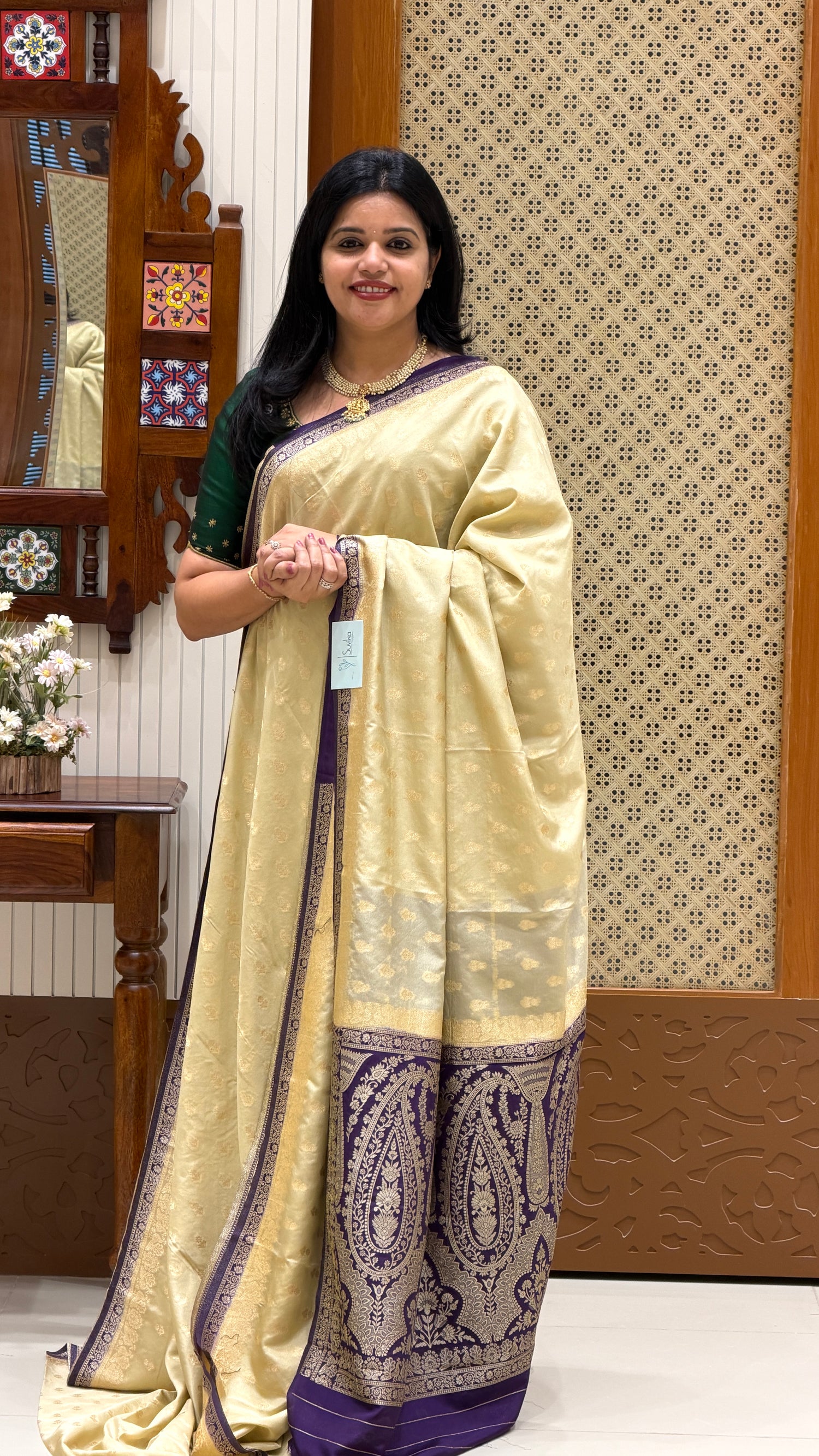 SUV4392-CHIKKU WITH PURPLE