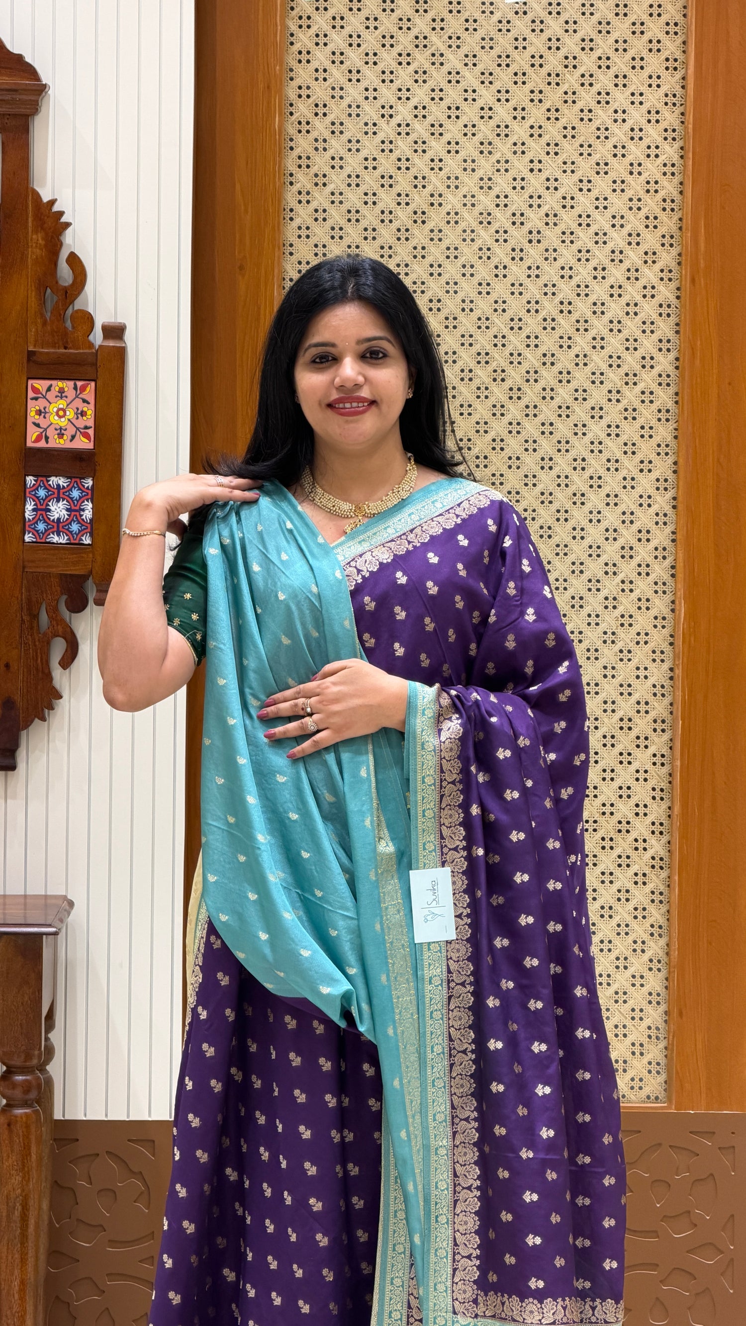SUV4392-PURPLE WITH BABYBLUE