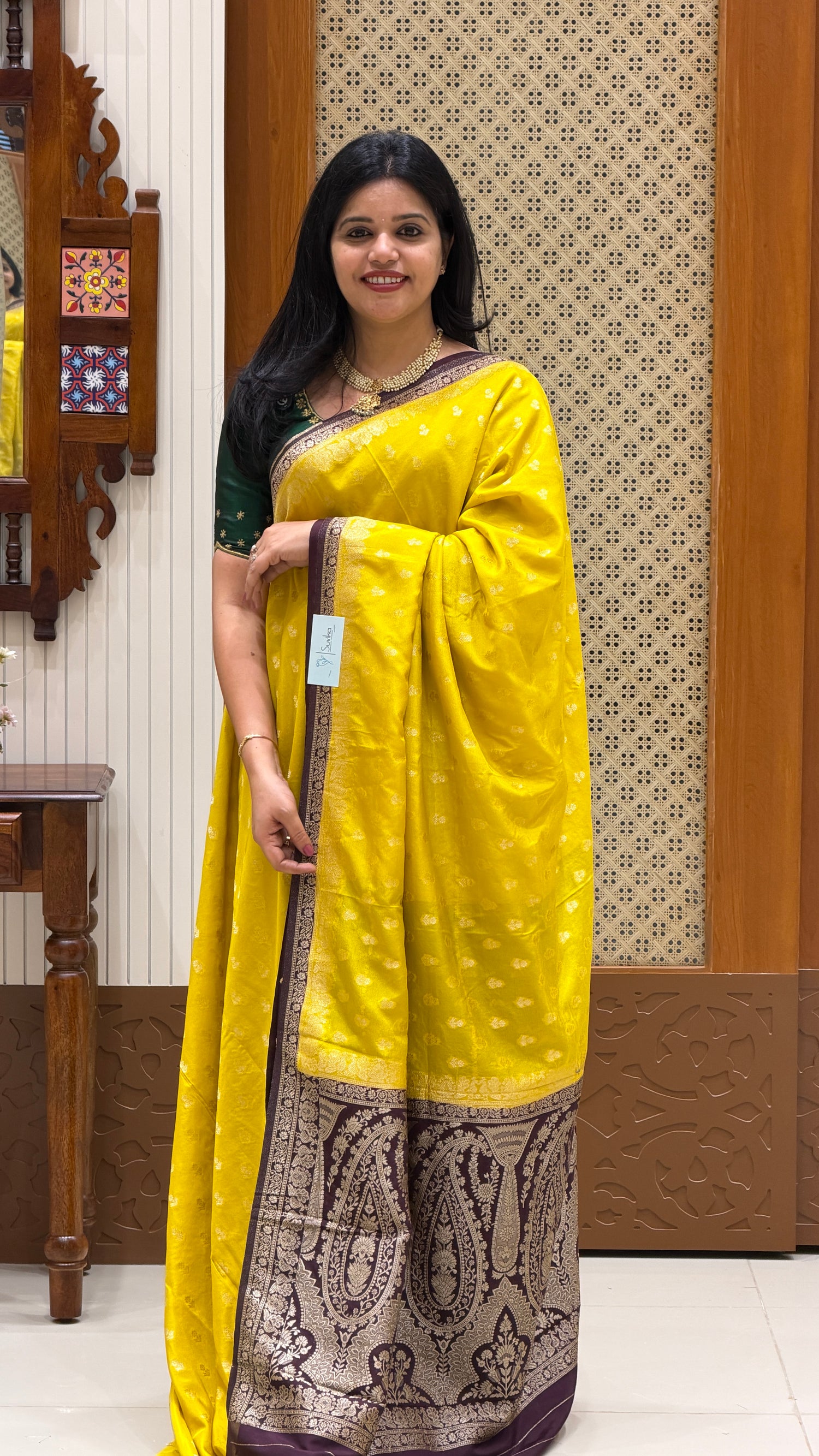 SUV4392-YELLOW WITH COFFEEBROWN
