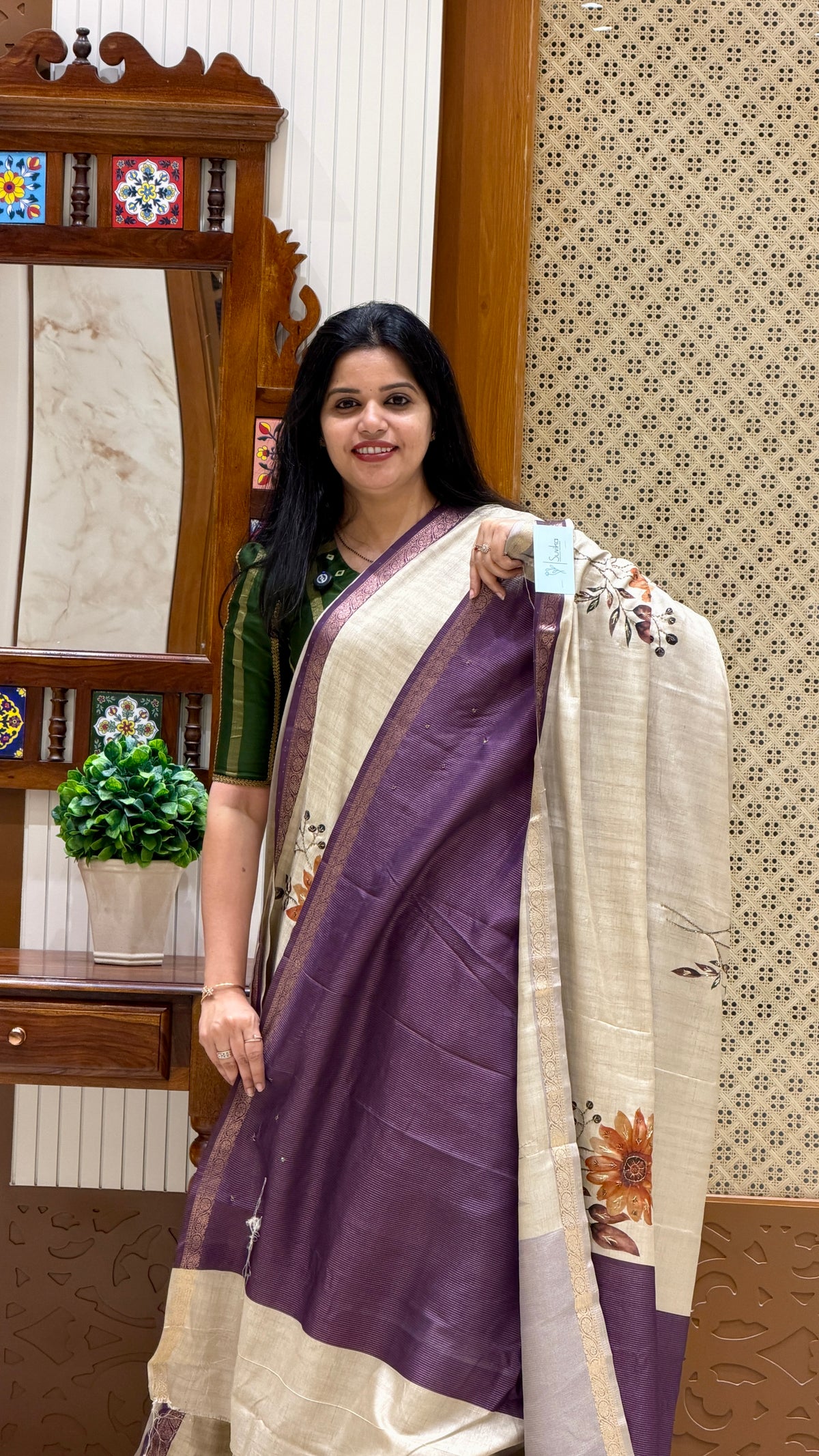 TUSSER SILK SUV5636-PURPLE