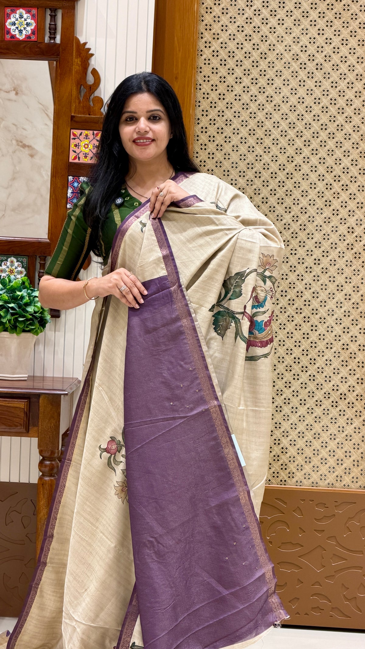 TUSSER SILK SUV5637-PURPLE