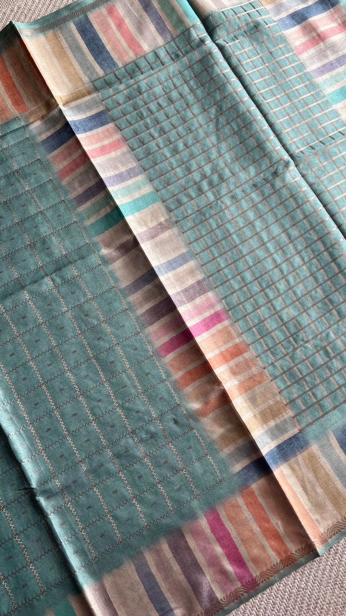 TUSSER SILK SUV5326-SKYBLUE