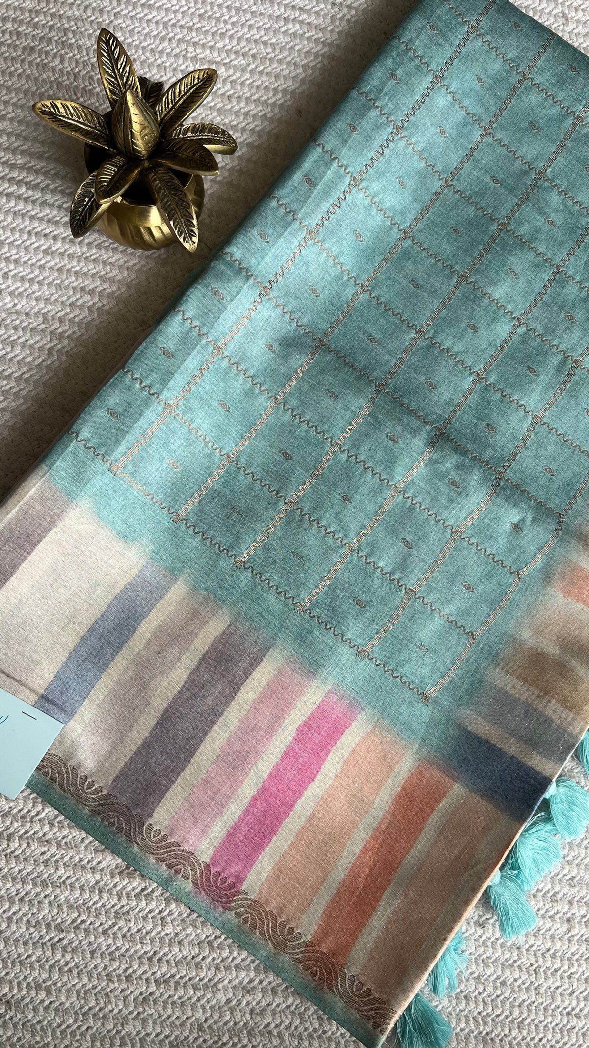 TUSSER SILK SUV5326-SKYBLUE
