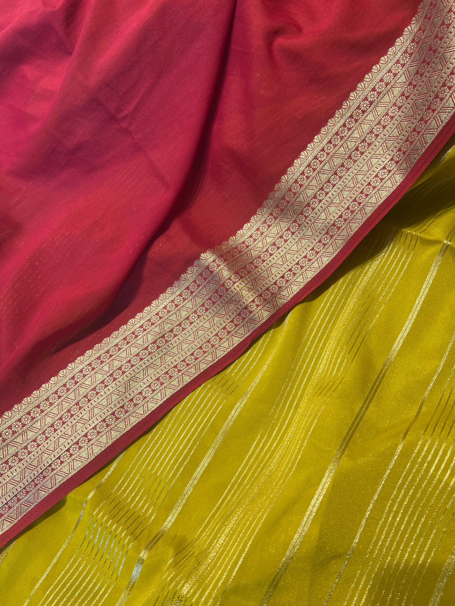 SUV2138 - YELLOW Mysore crepe