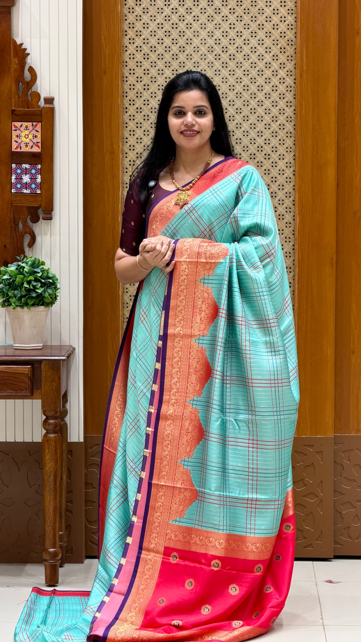 Kanchi Crepe saree SUV5860-SEAGREEN
