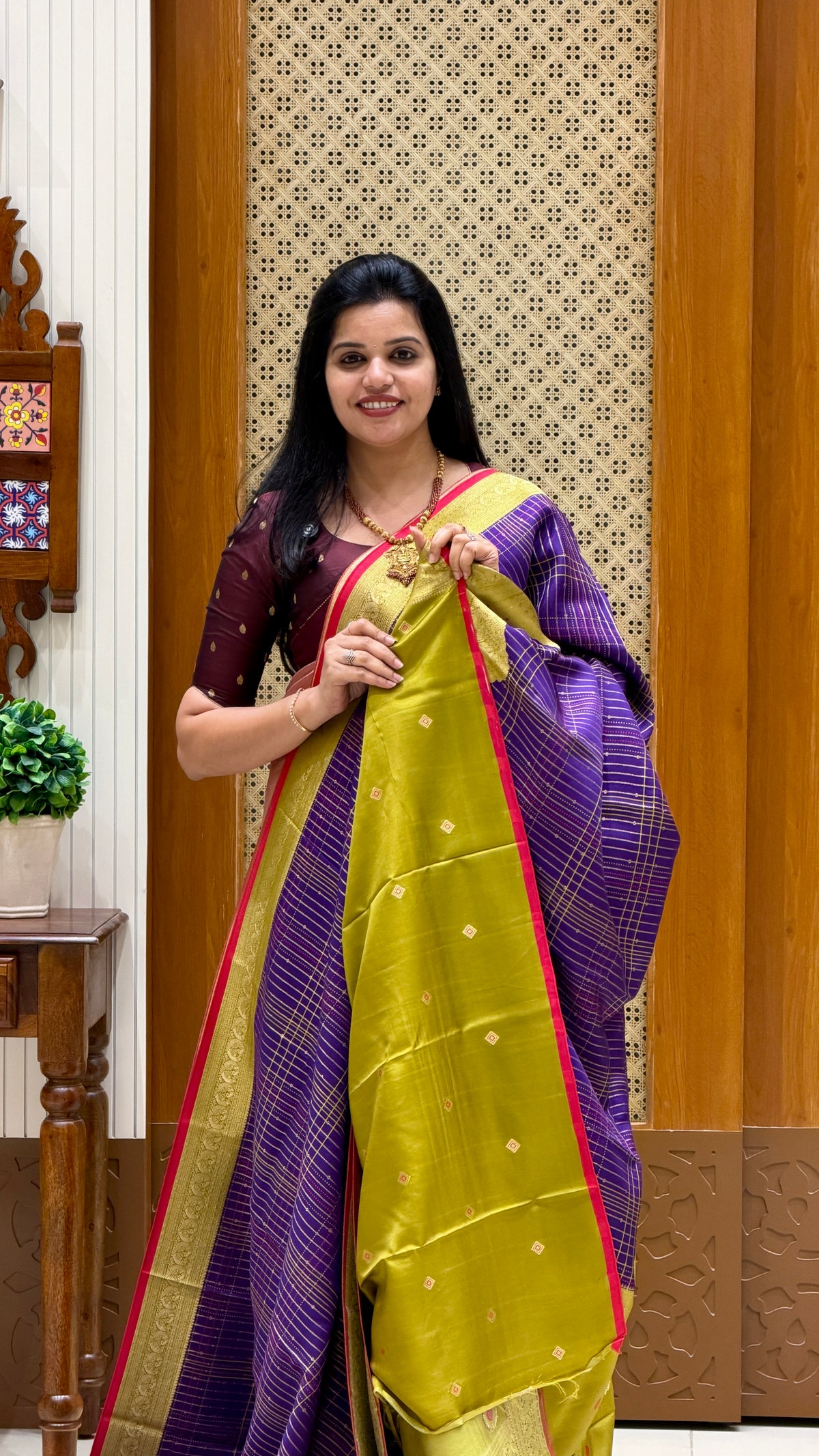 Kanchi crepe silk saree SUV5860-PURPLE