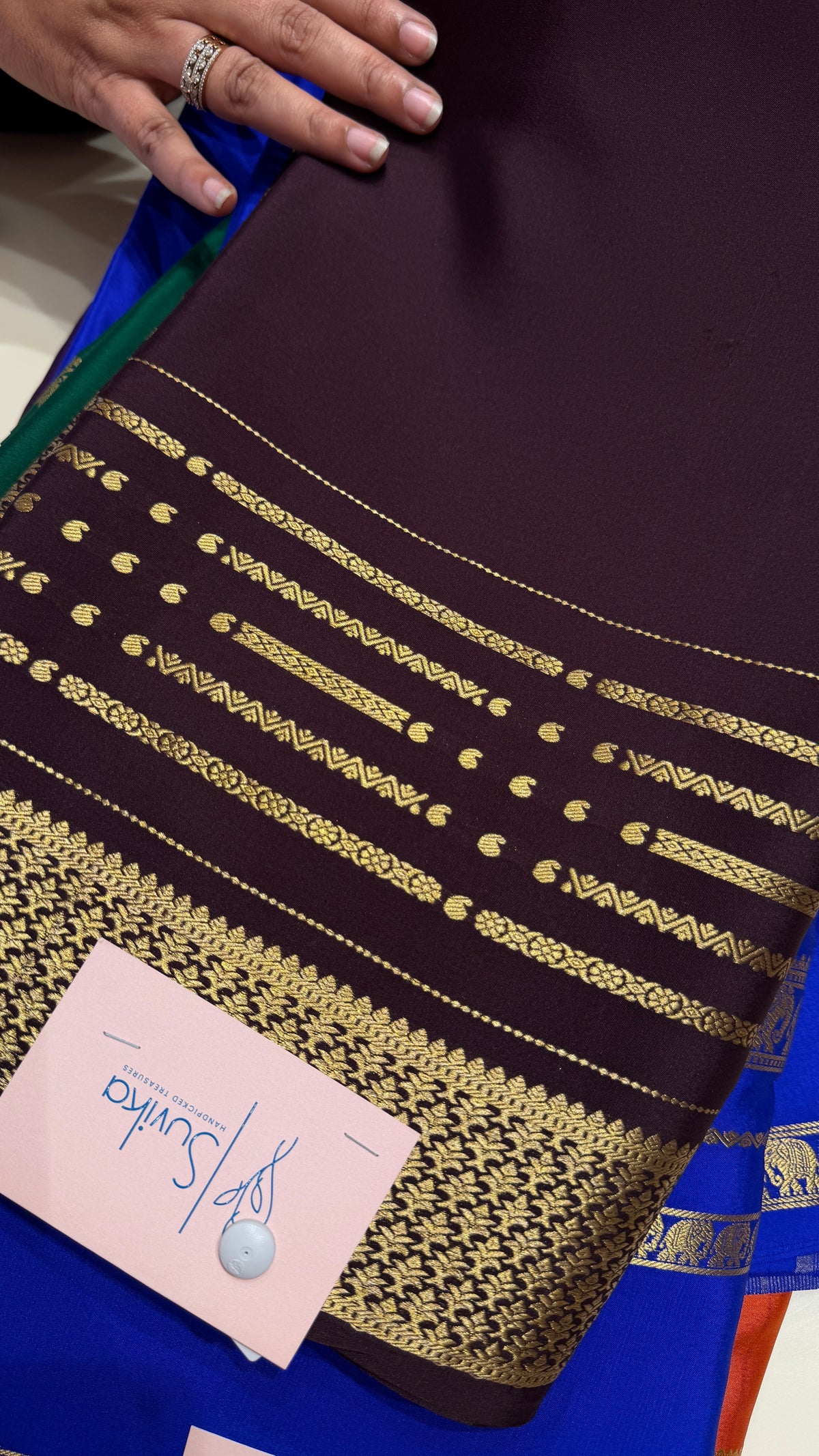 PURE MYSORE CREPE SAREE PSM559-COFFEEBROWN