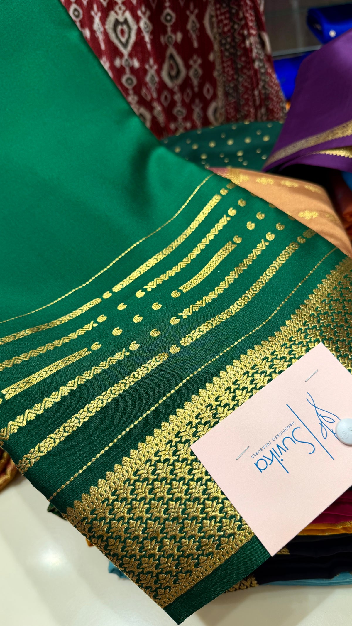 PURE MYSORE CREPE SAREE PSM559-GREEN
