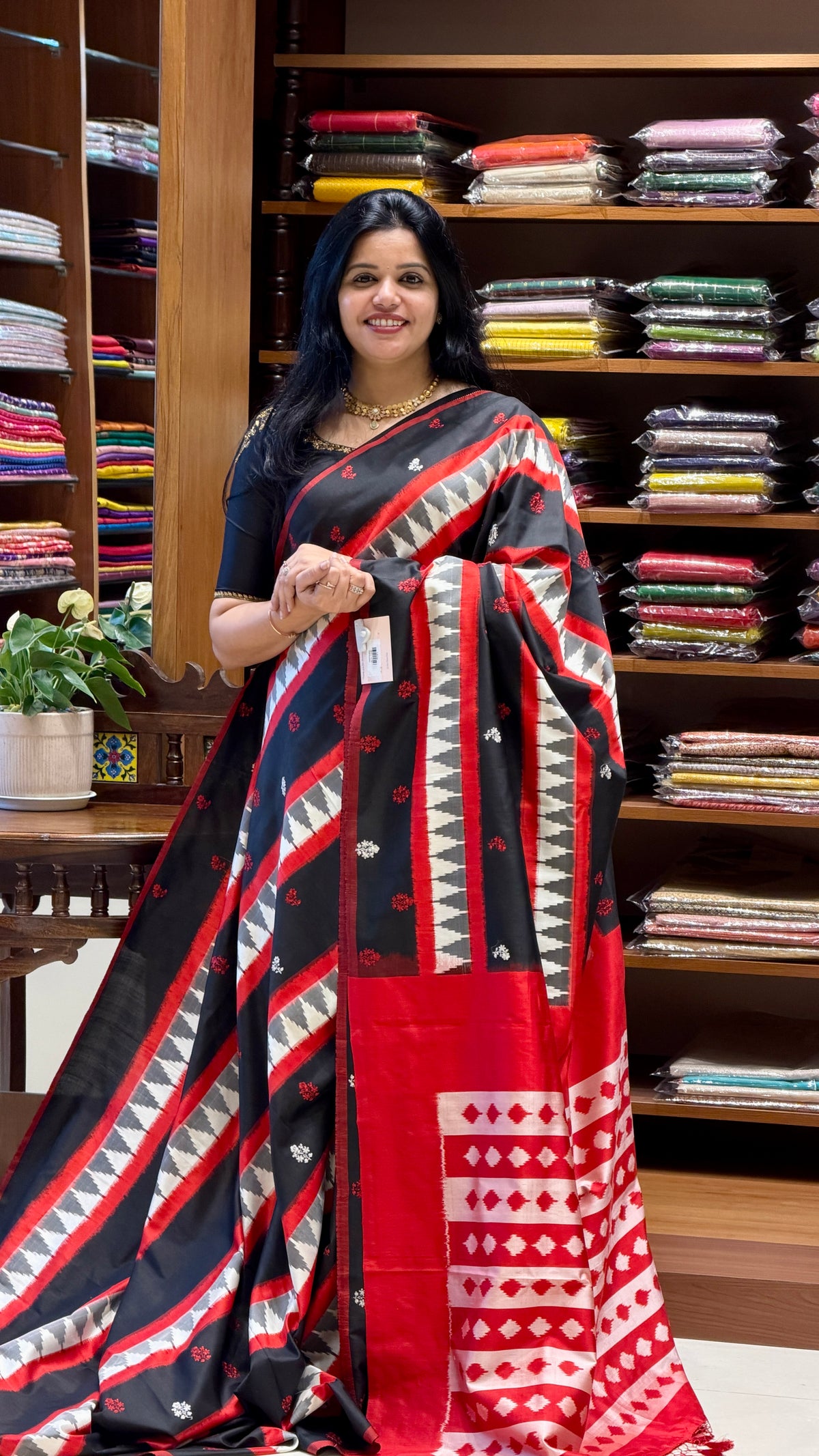 PURE IKKATH SILK SAREE PSKS134-RED