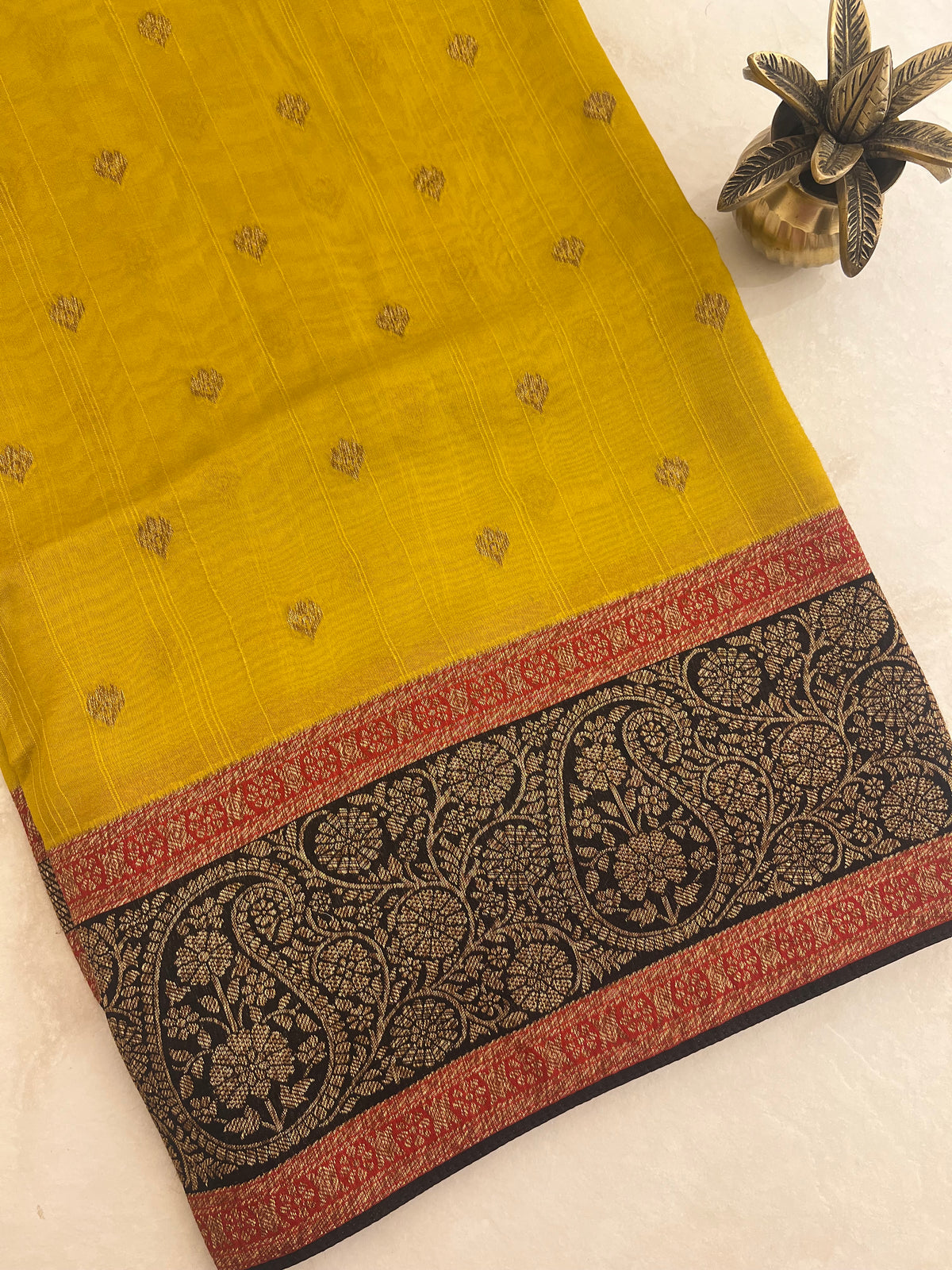 BANARASI DUPION SILK SUV5725-MUSTARD