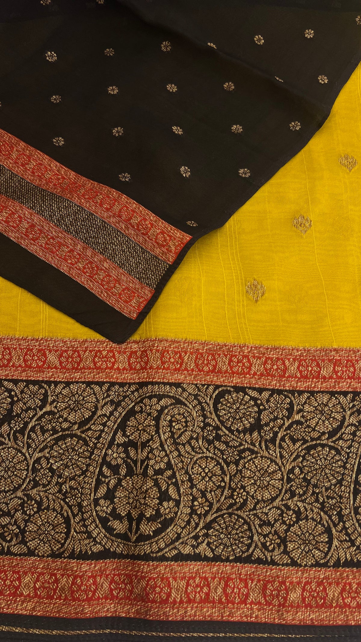 BANARASI DUPION SILK SUV5725-MUSTARD