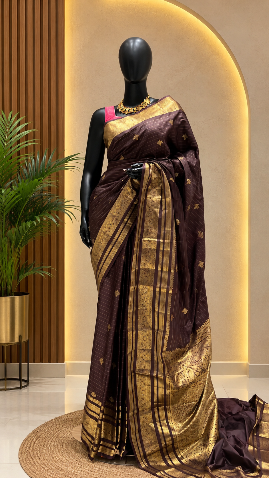 SEMI KANJIVARAM SILK SUV5773-COFFEEBROWN