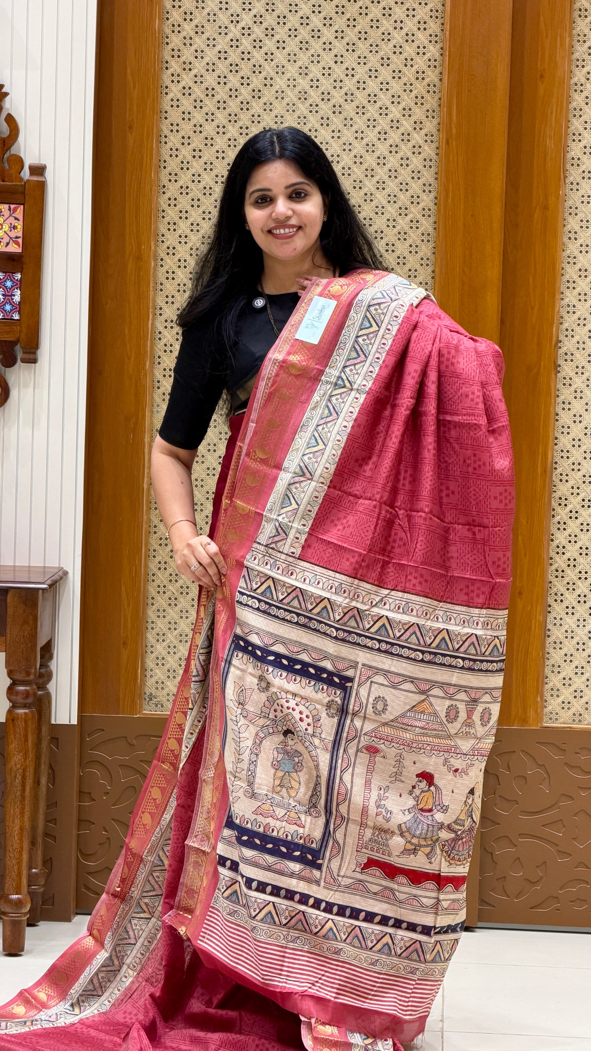 SILK COTTON SAREE SUV5928-PINK