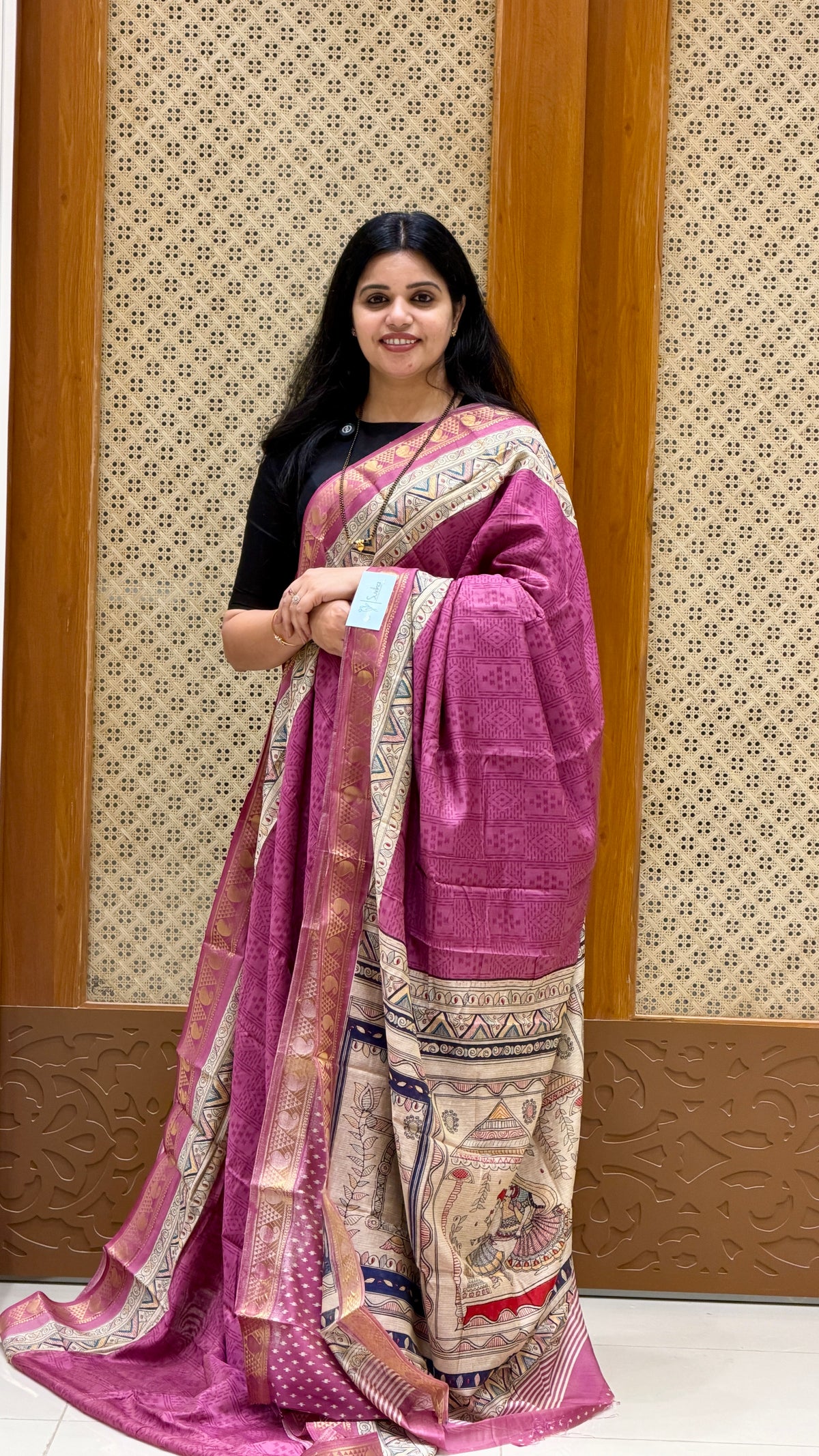 SILK COTTON SAREE SUV5928-ONIONPINK