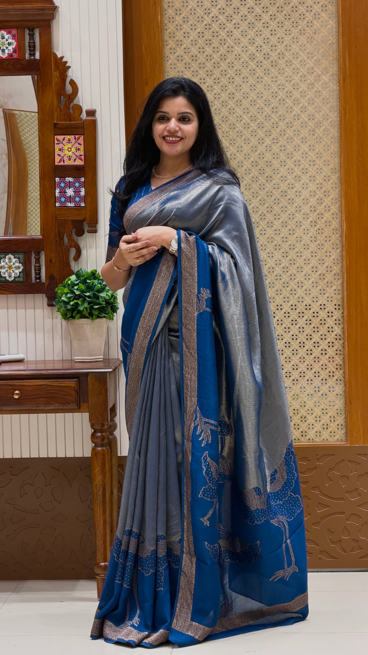 KOSA SILK SAREE SUV5392-PEACOCKBLUE