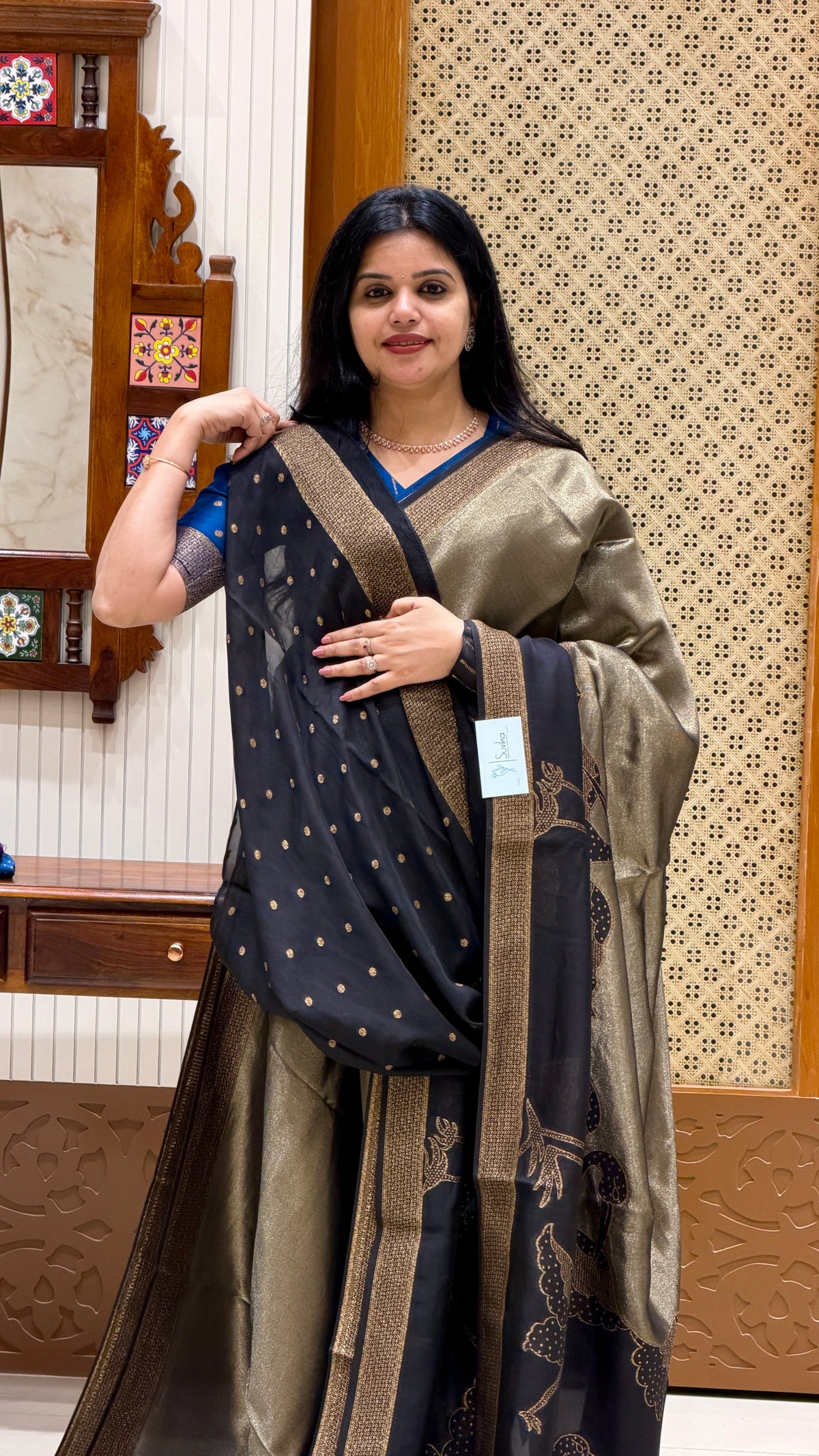 KOSA SILK SAREE SUV5392-BLACK