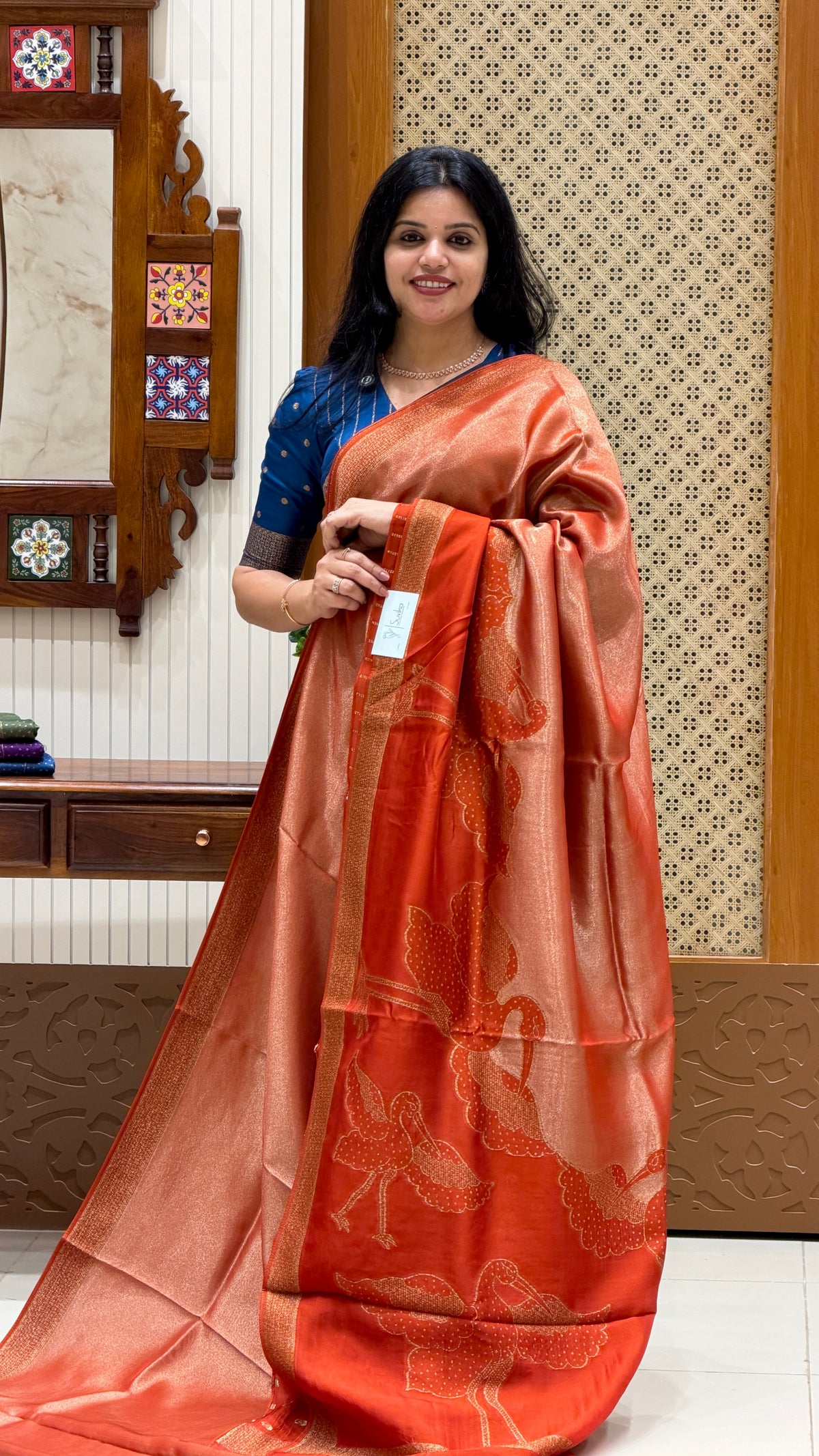 KOSA SILK SAREE SUV5392-ORANGE