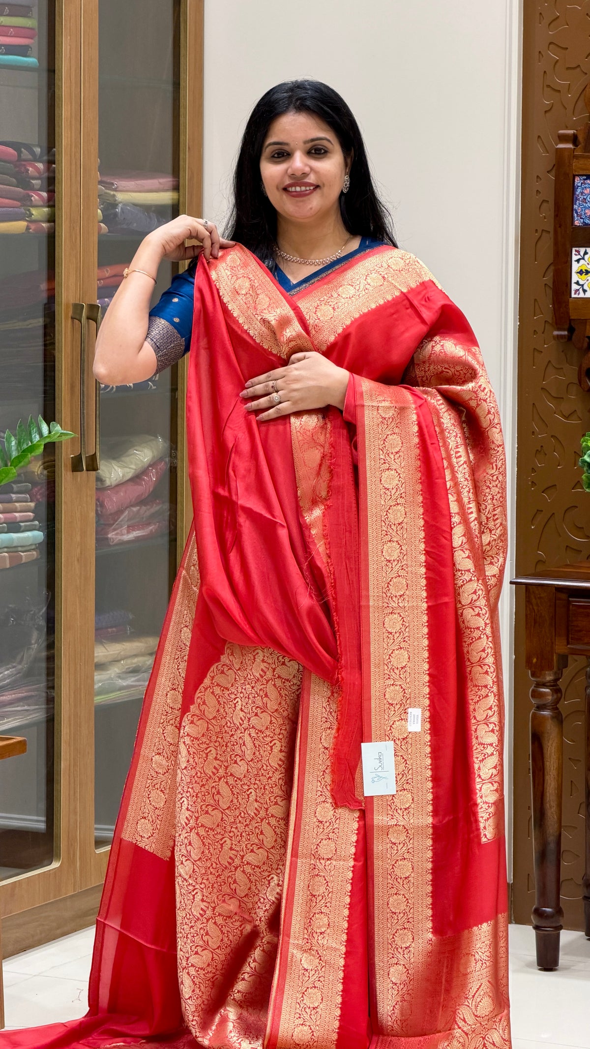 VISCOSE CREPE SAREE SUV5895-RED