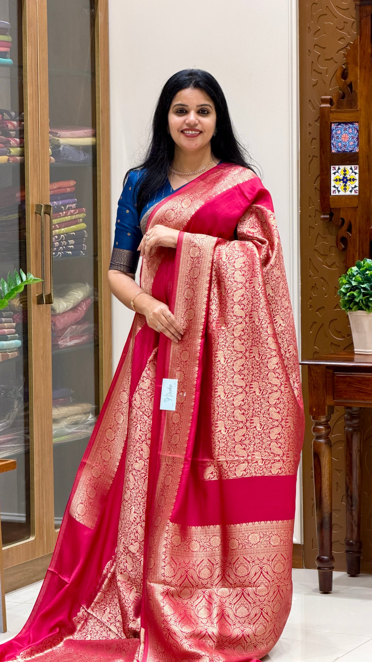 VISCOSE CREPE SAREE SUV5895-PINK