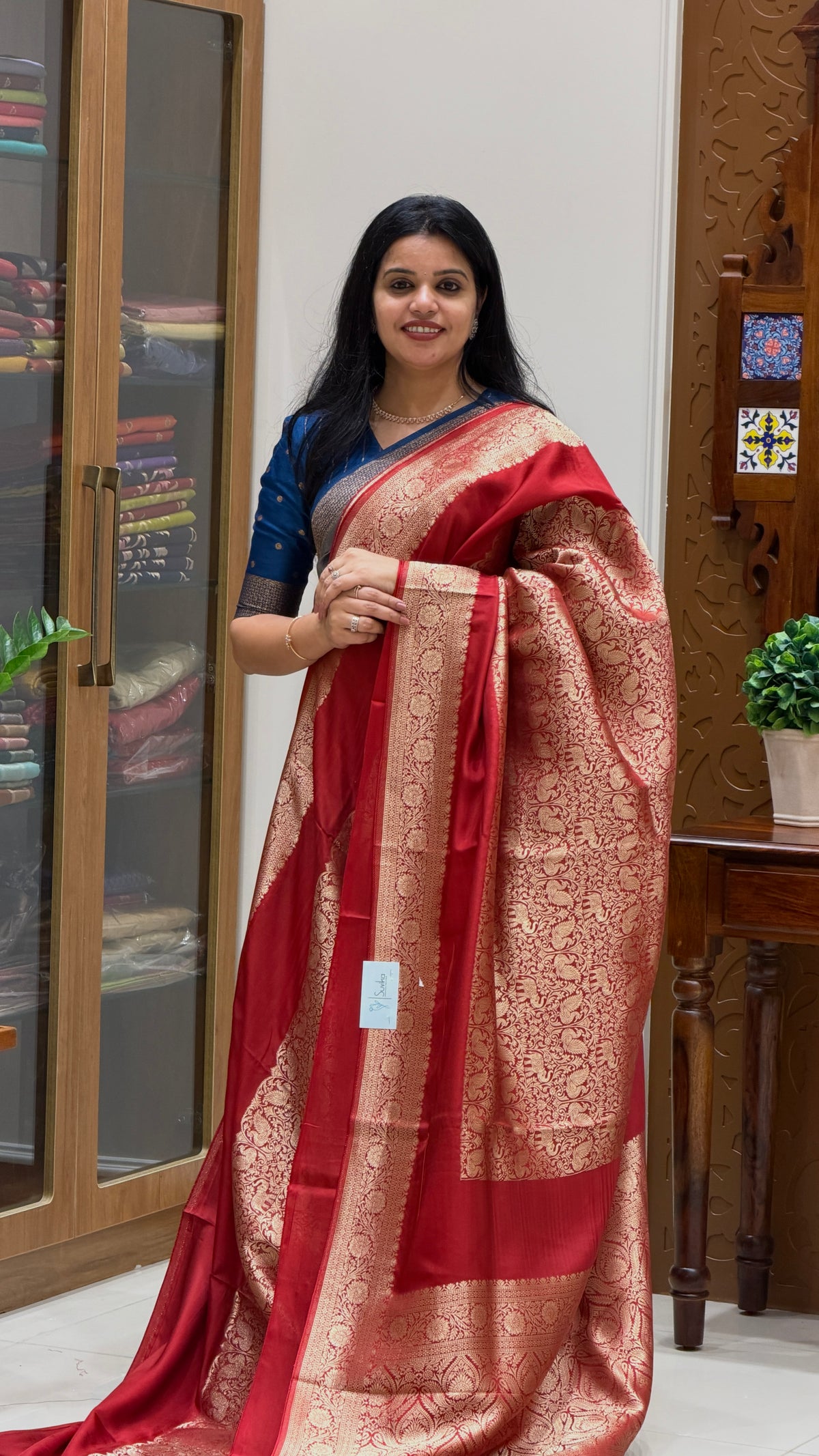 VISCOSE CREPE SAREE SUV5895-MAROON