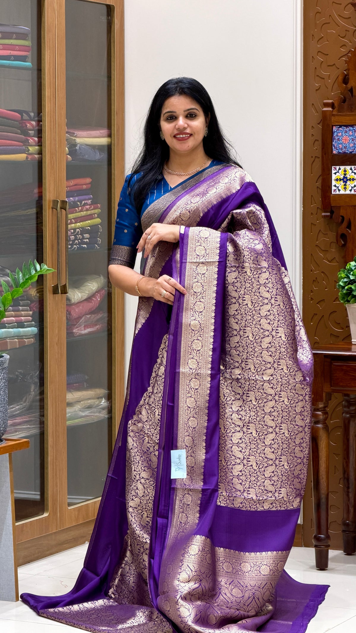 VISCOSE CREPE SAREE SUV5895-PURPLE