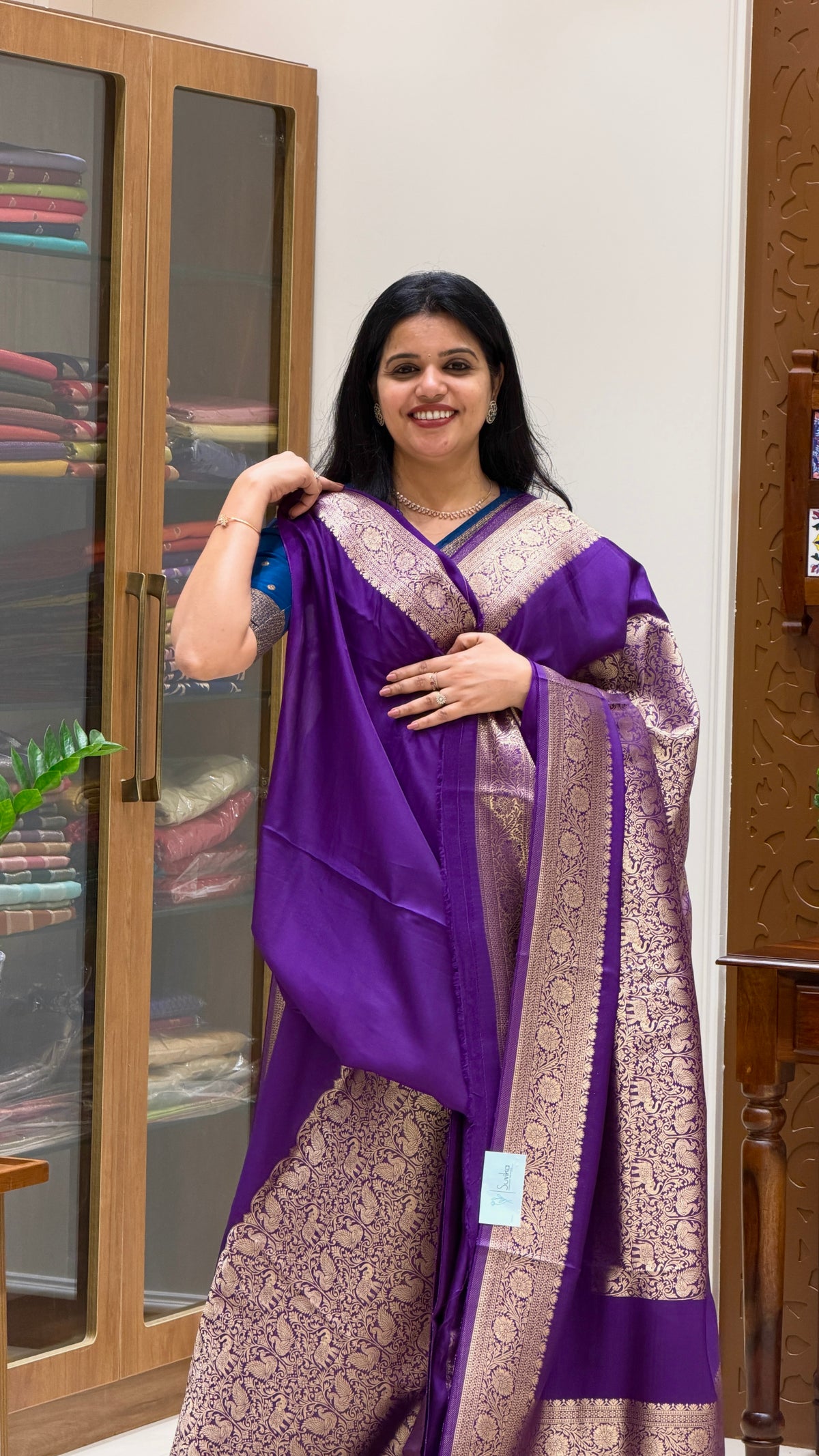 VISCOSE CREPE SAREE SUV5895-PURPLE